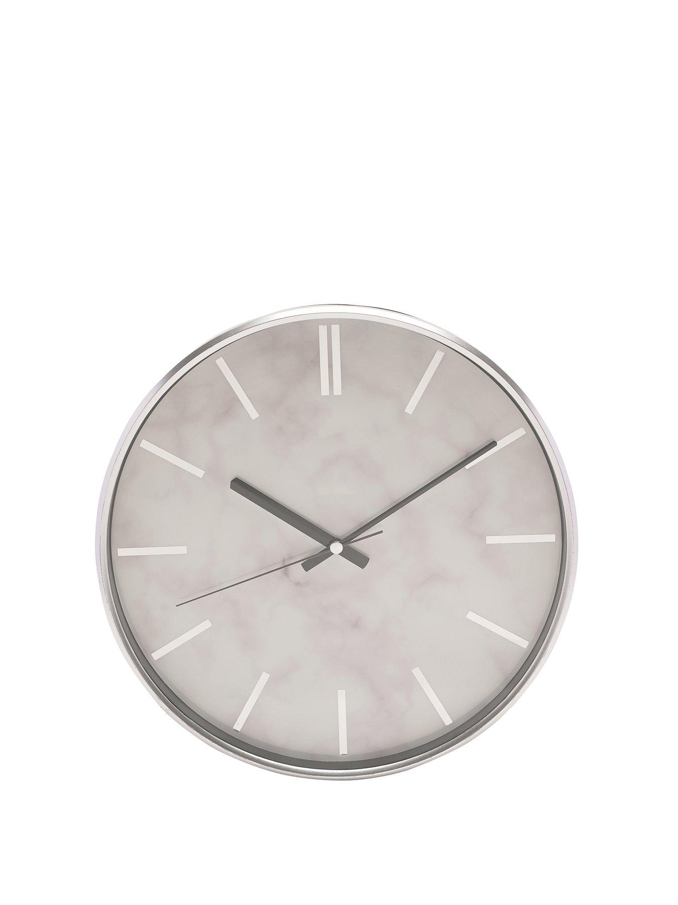 Image 1 of 2 of Hometime Slimline Marble Pattern Wall Clock