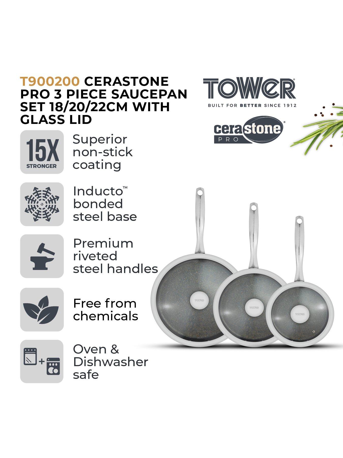  image of tower-cerastone-pro-3-piece-saucepan-set