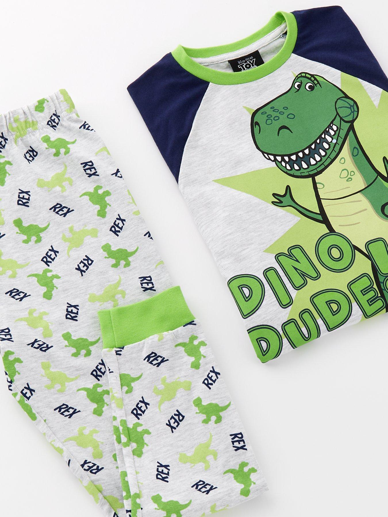  image of disney-pixar-toy-story-rex-raglan-pyjamas-navy