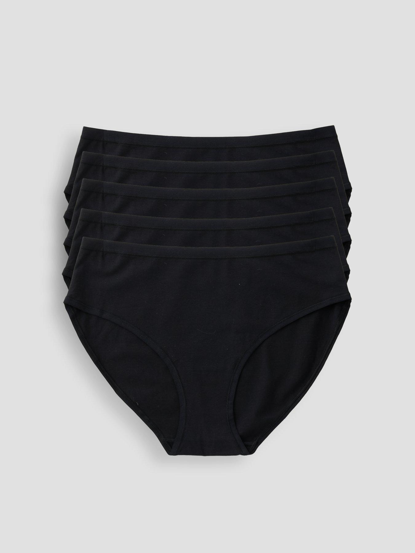Image 1 of 6 of The Very Collection 5 Pack Cotton Hipster Briefs - Black