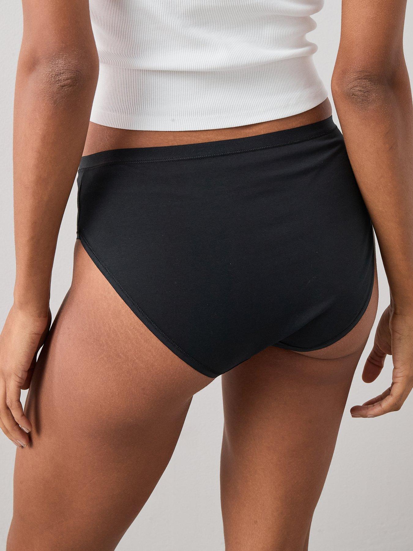 Image 3 of 6 of The Very Collection 5 Pack Cotton Hipster Briefs - Black