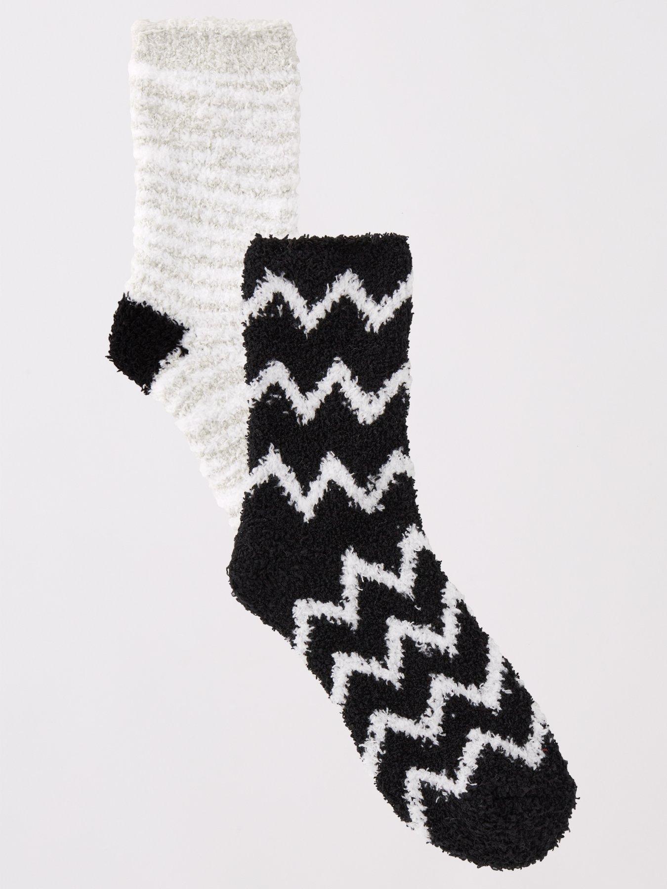 undefined 2pk Lounge Cosy Socks - Grey