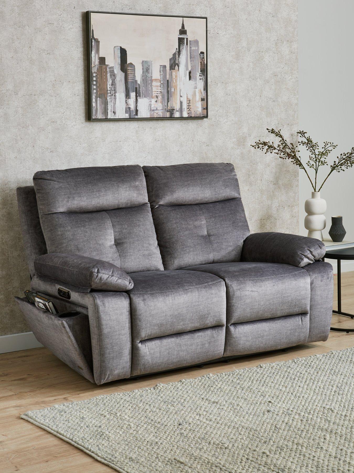 Very Home Ivana 2 Seater Fabric Power Recliner Sofa with USB Charging and Storage