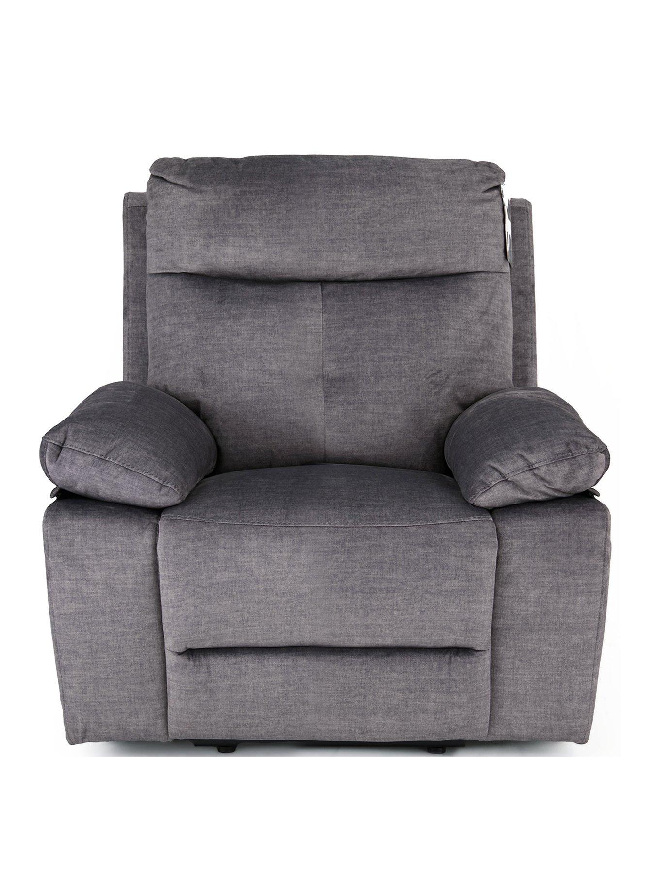  image of very-home-ivana-fabric-power-recliner-armchair-with-usb-charging-and-storage