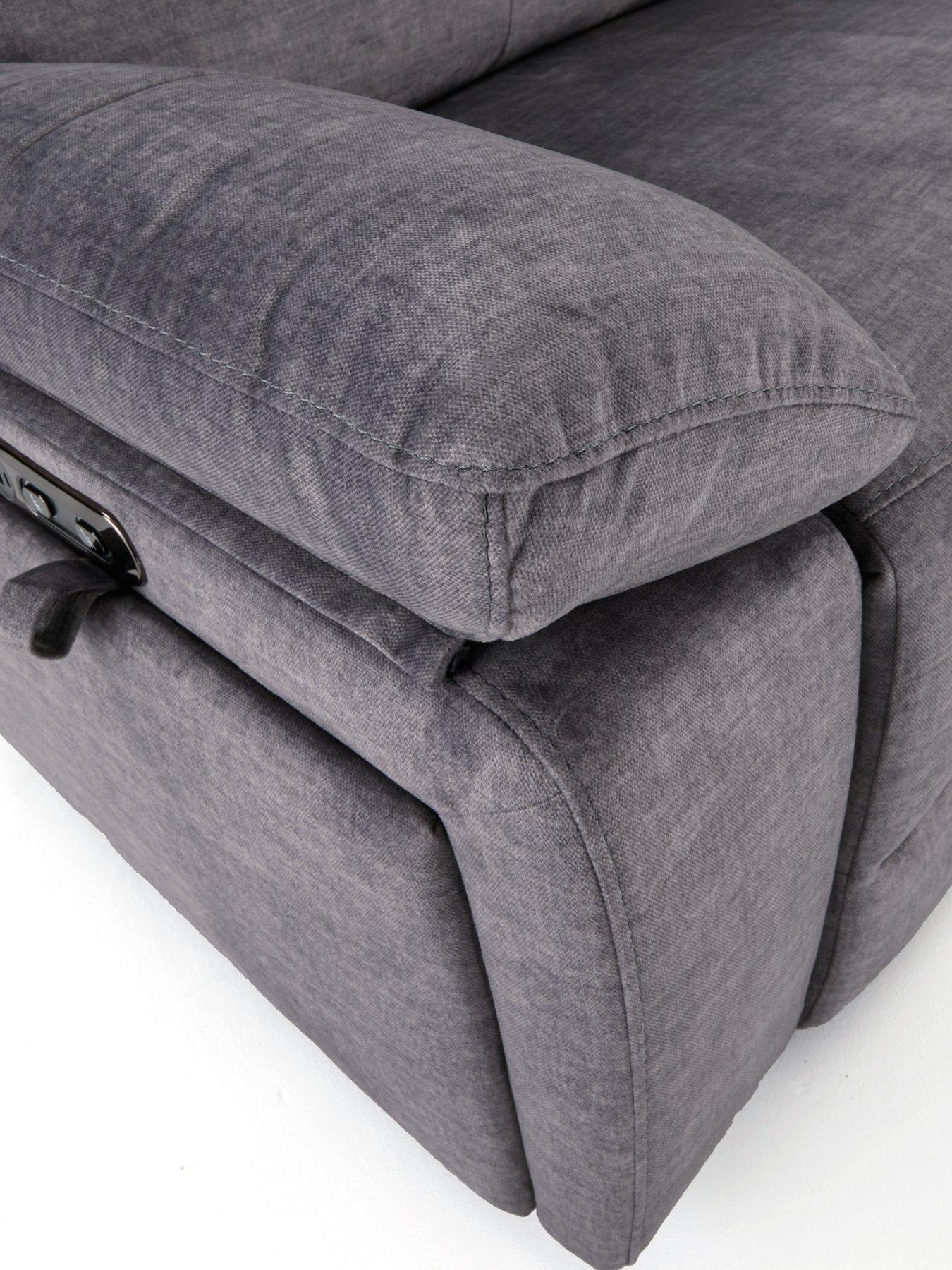  image of very-home-ivana-fabric-power-recliner-armchair-with-usb-charging-and-storage