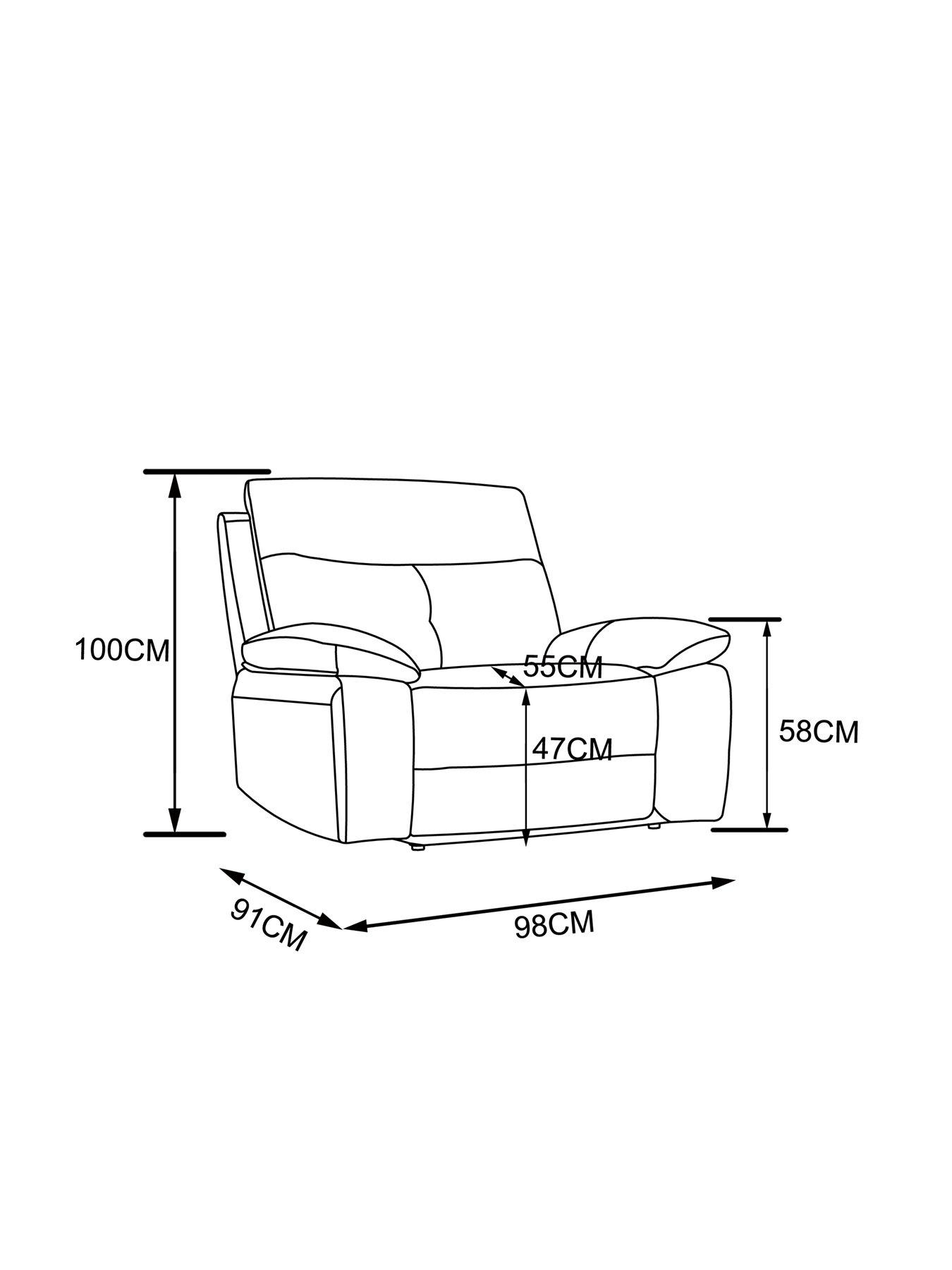 Image 7 of 7 of The Very Collection Ivana Fabric Power Recliner Armchair with USB Charging and Storage