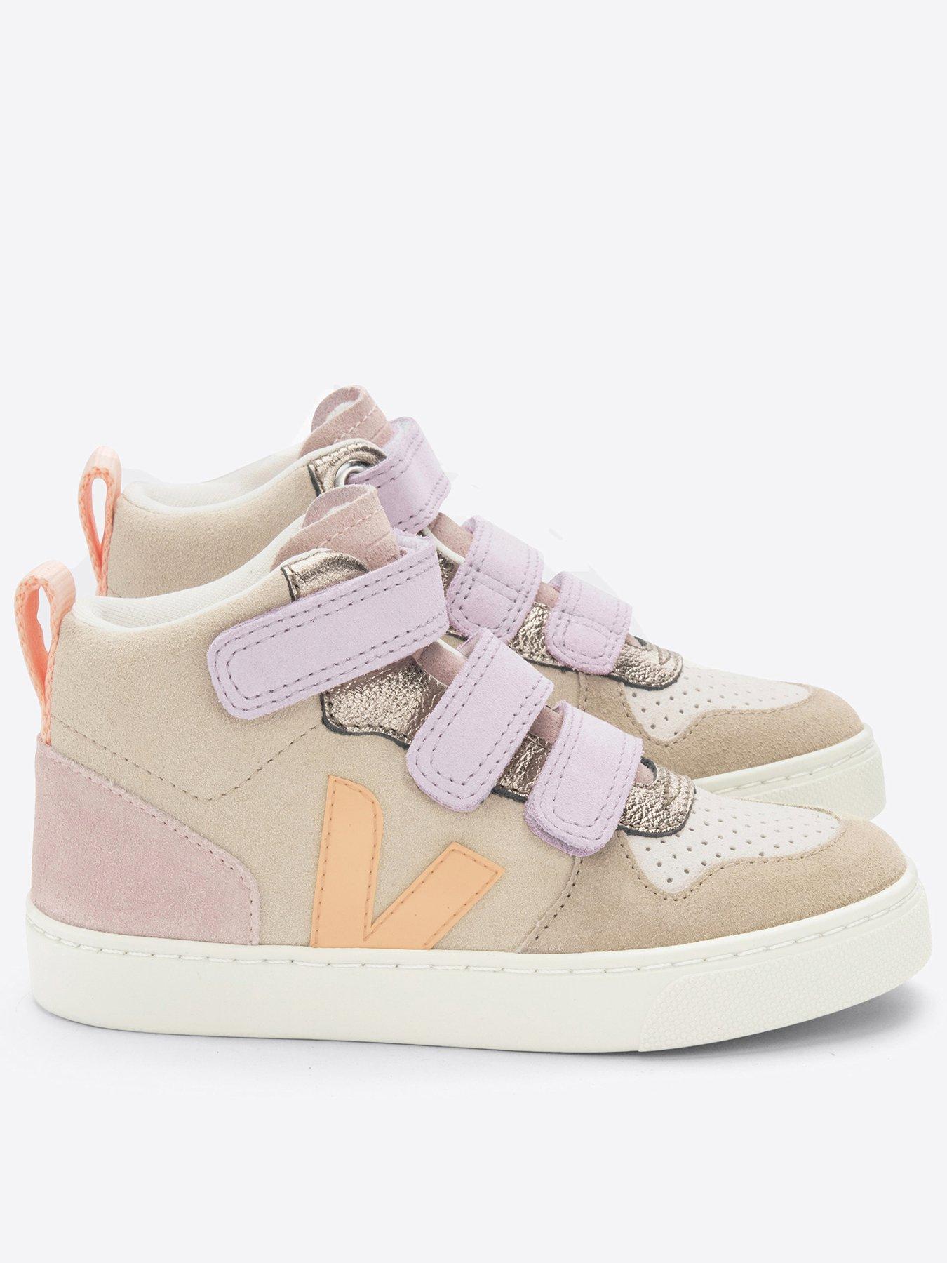 undefined Kid's V-10 Mid Trainers - Almond/Peach