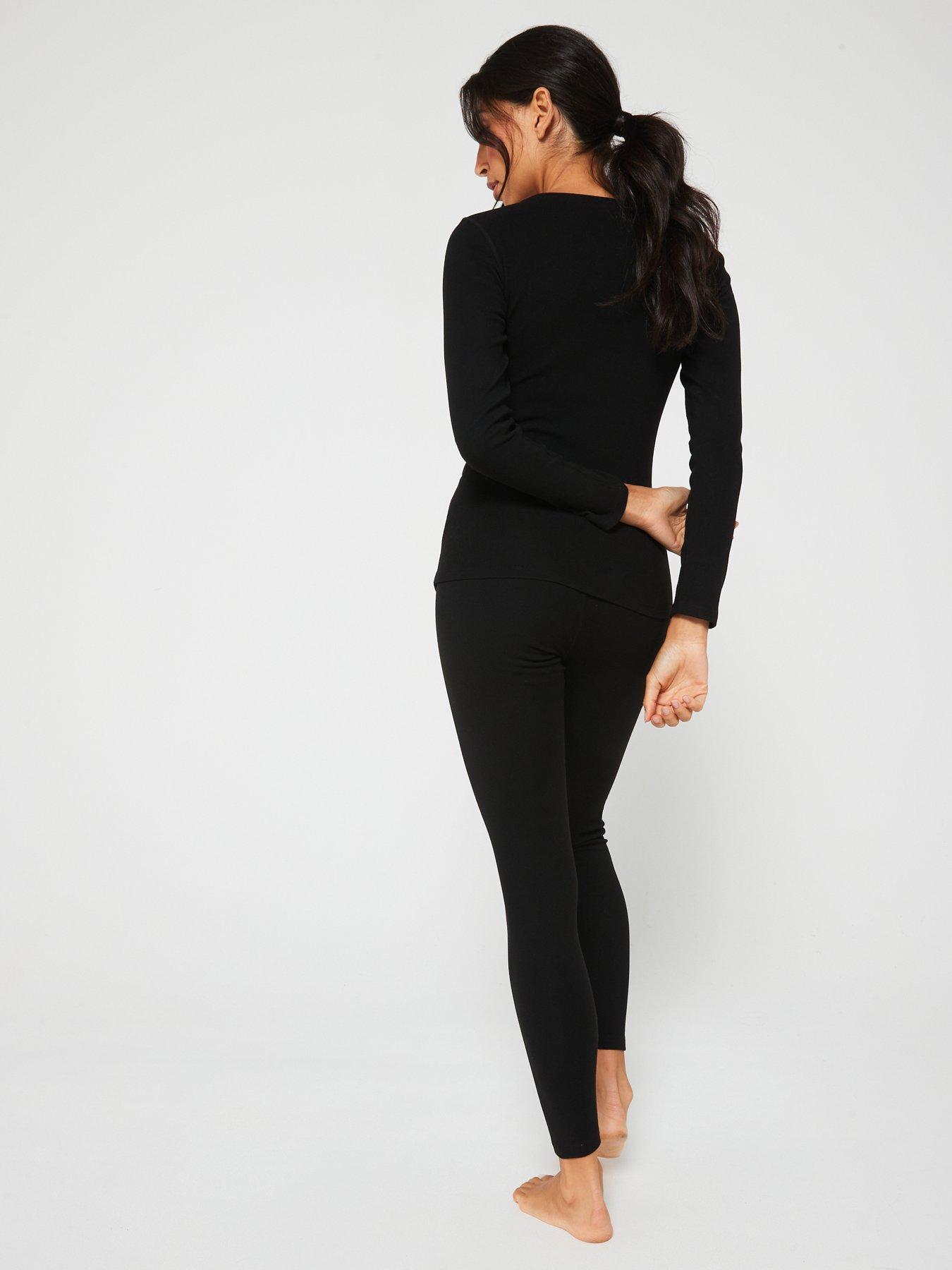Image 5 of 5 of Everyday Fleece Lined Thermal Leggings - Black