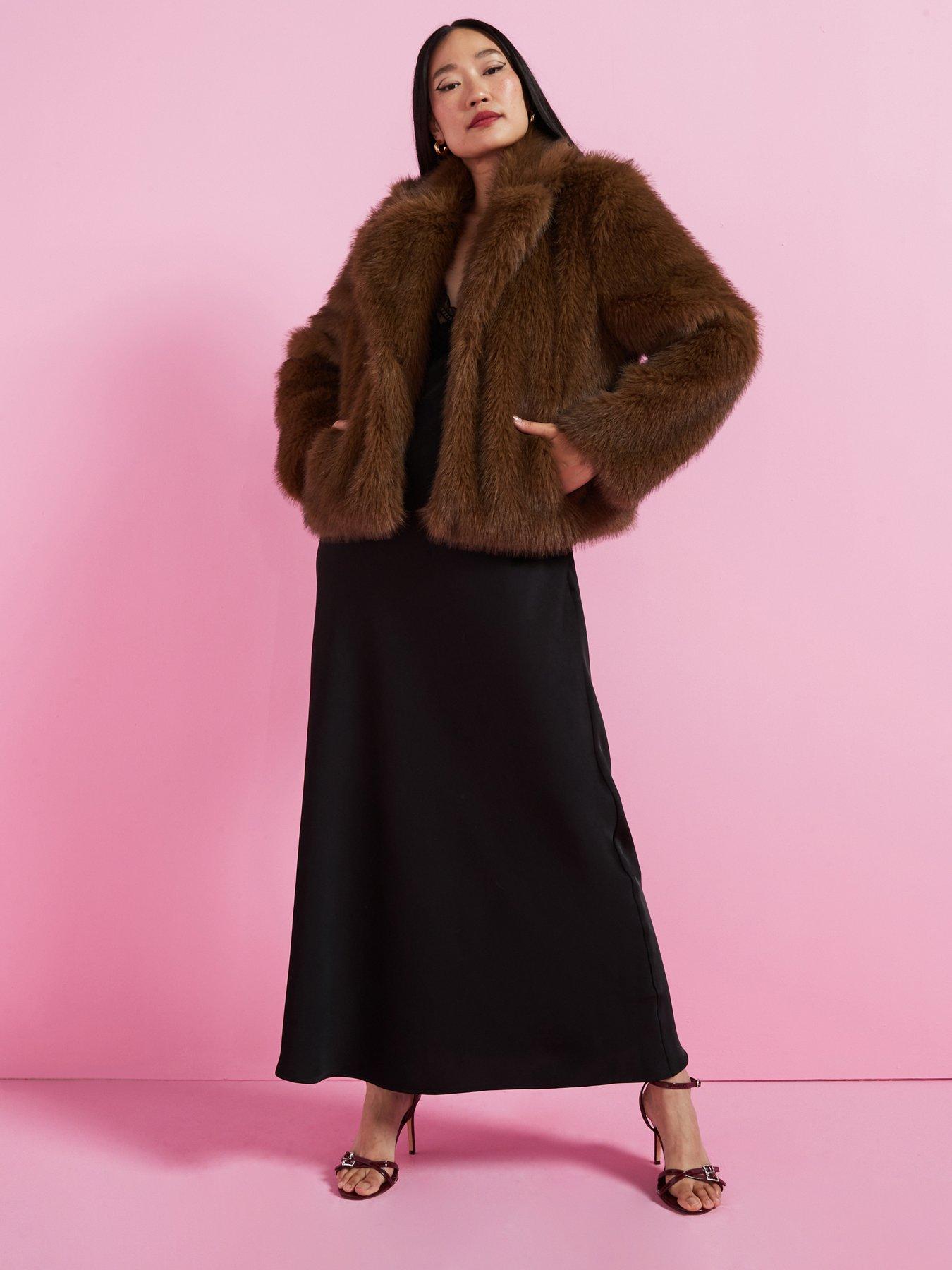 undefined Faux Fur Jacket - Brown