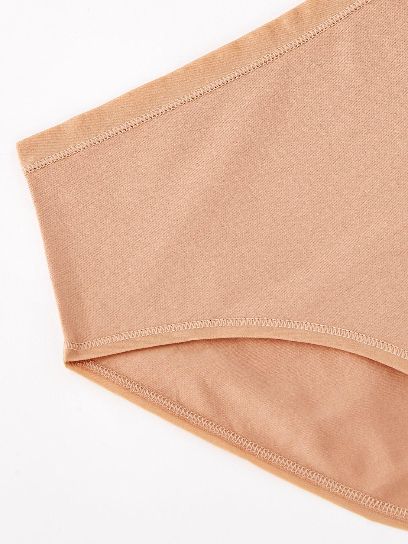  image of everyday-5pk-plain-cotton-full-high-waisted-briefs