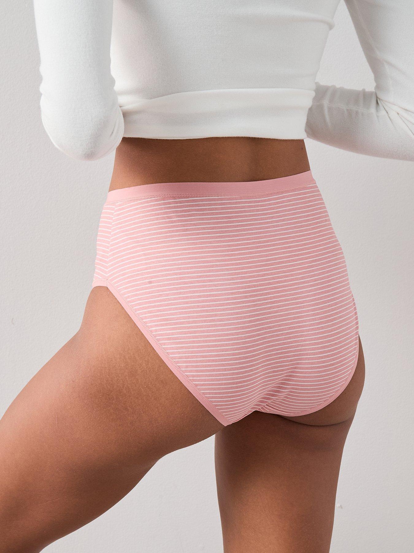 Image 3 of 6 of Everyday 5 Pk Cotton Plain And Printed Full High Waisted Briefs