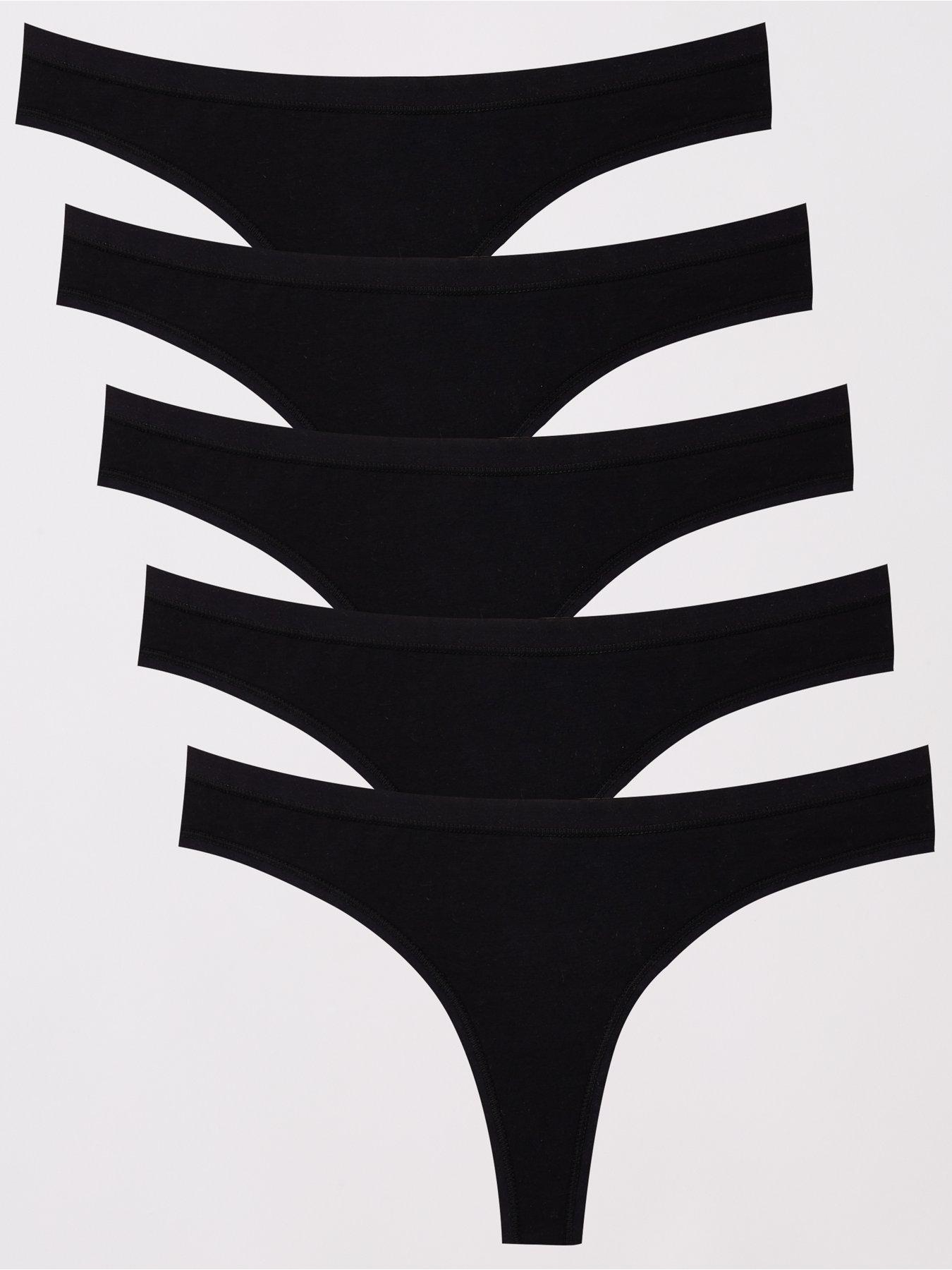 undefined 5pk Plain Cotton Thongs
