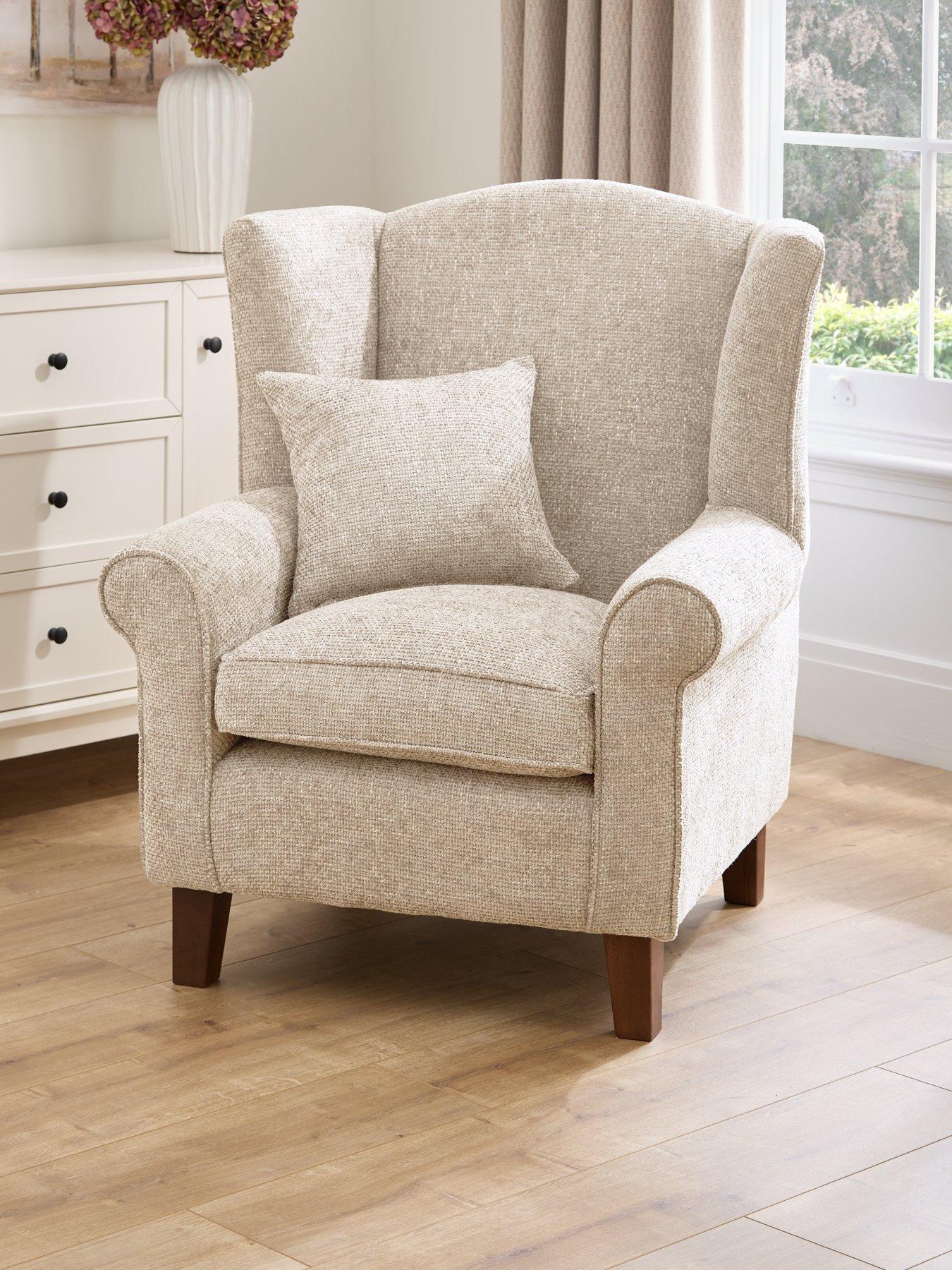 The Very Collection Denton Chunky Weave Fabric Wing Chair - FSC® Certified