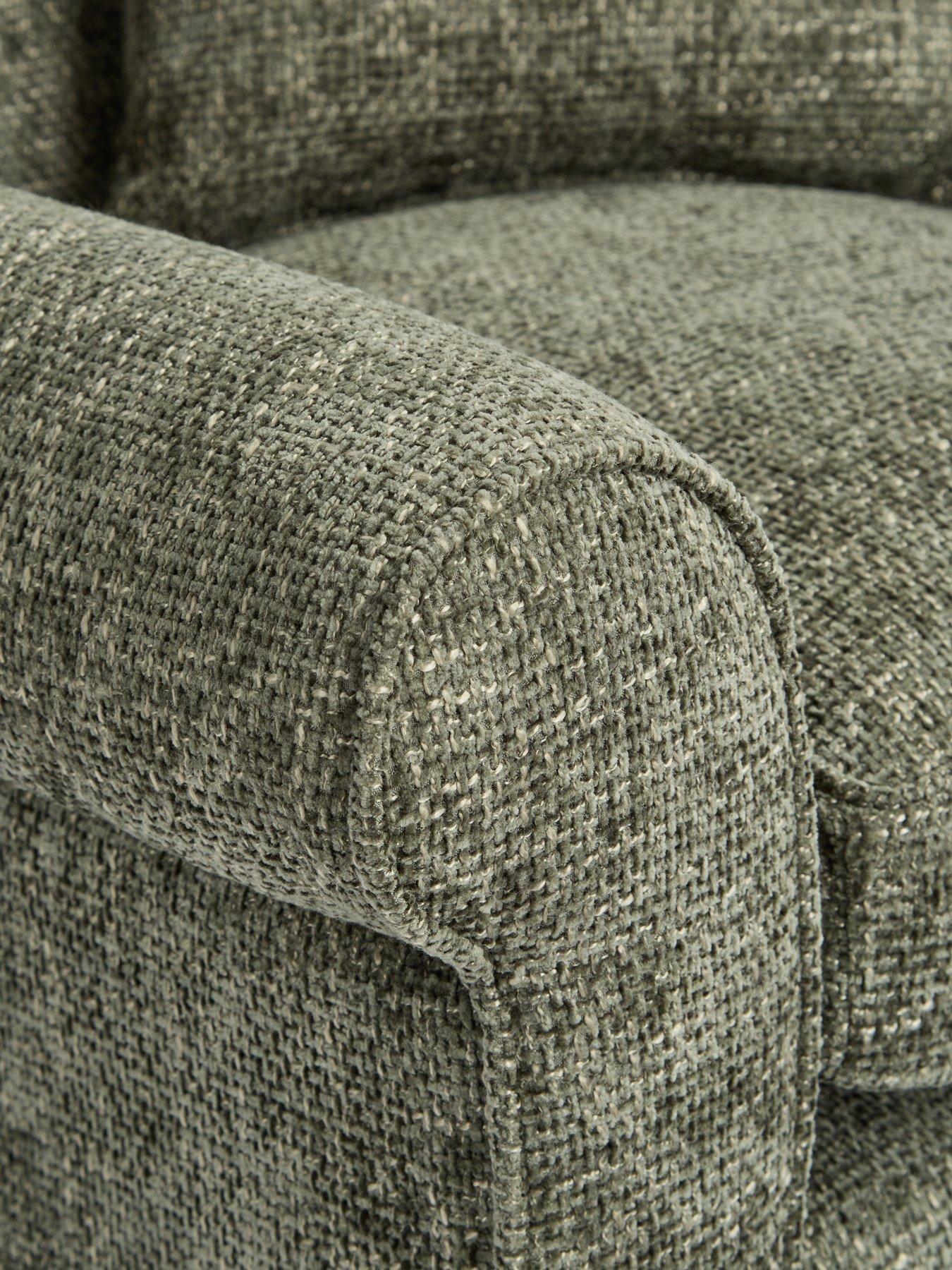  image of very-home-denton-chunky-weave-fabric-wingnbspchair