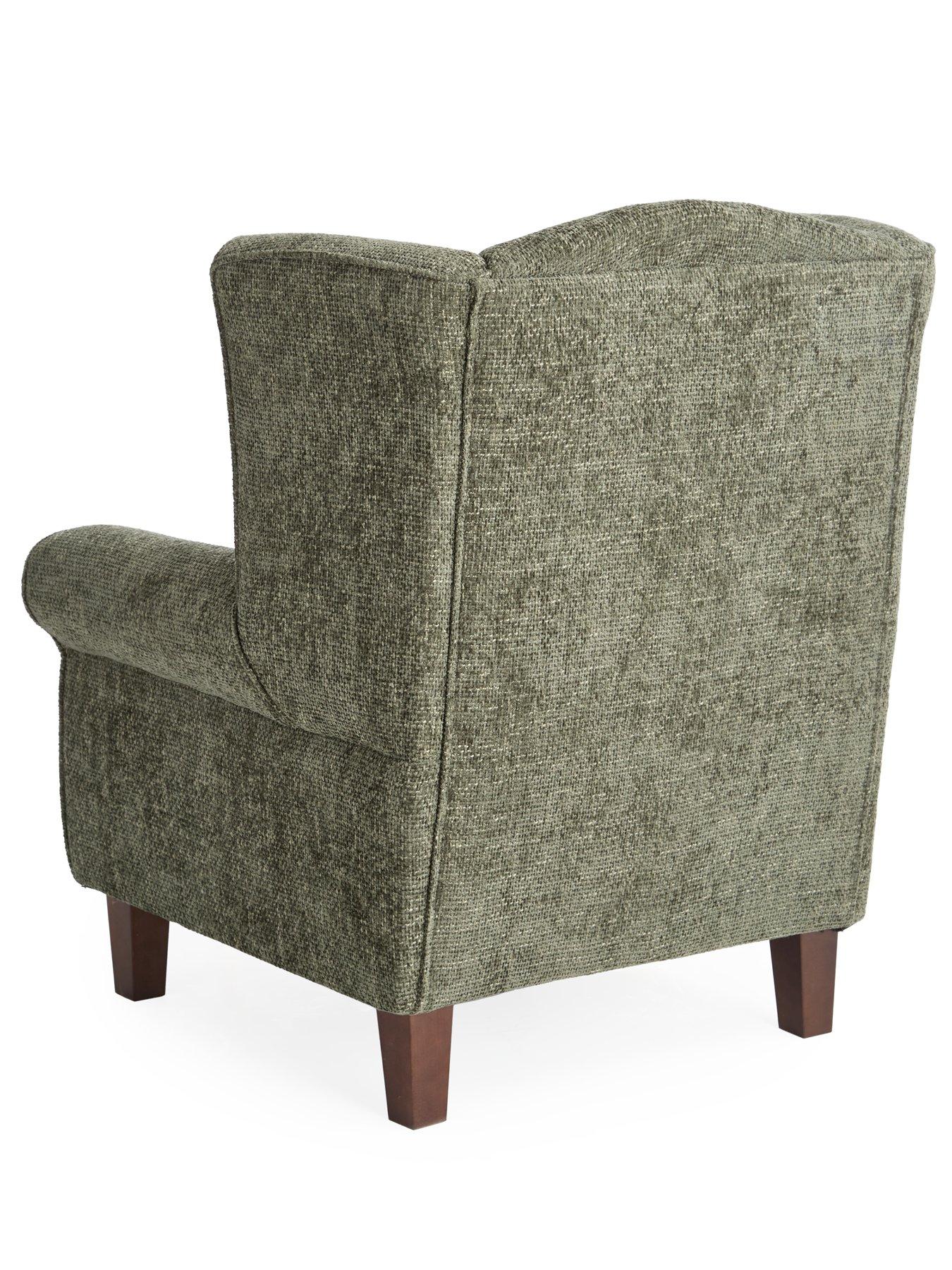  image of very-home-denton-chunky-weave-fabric-wingnbspchair