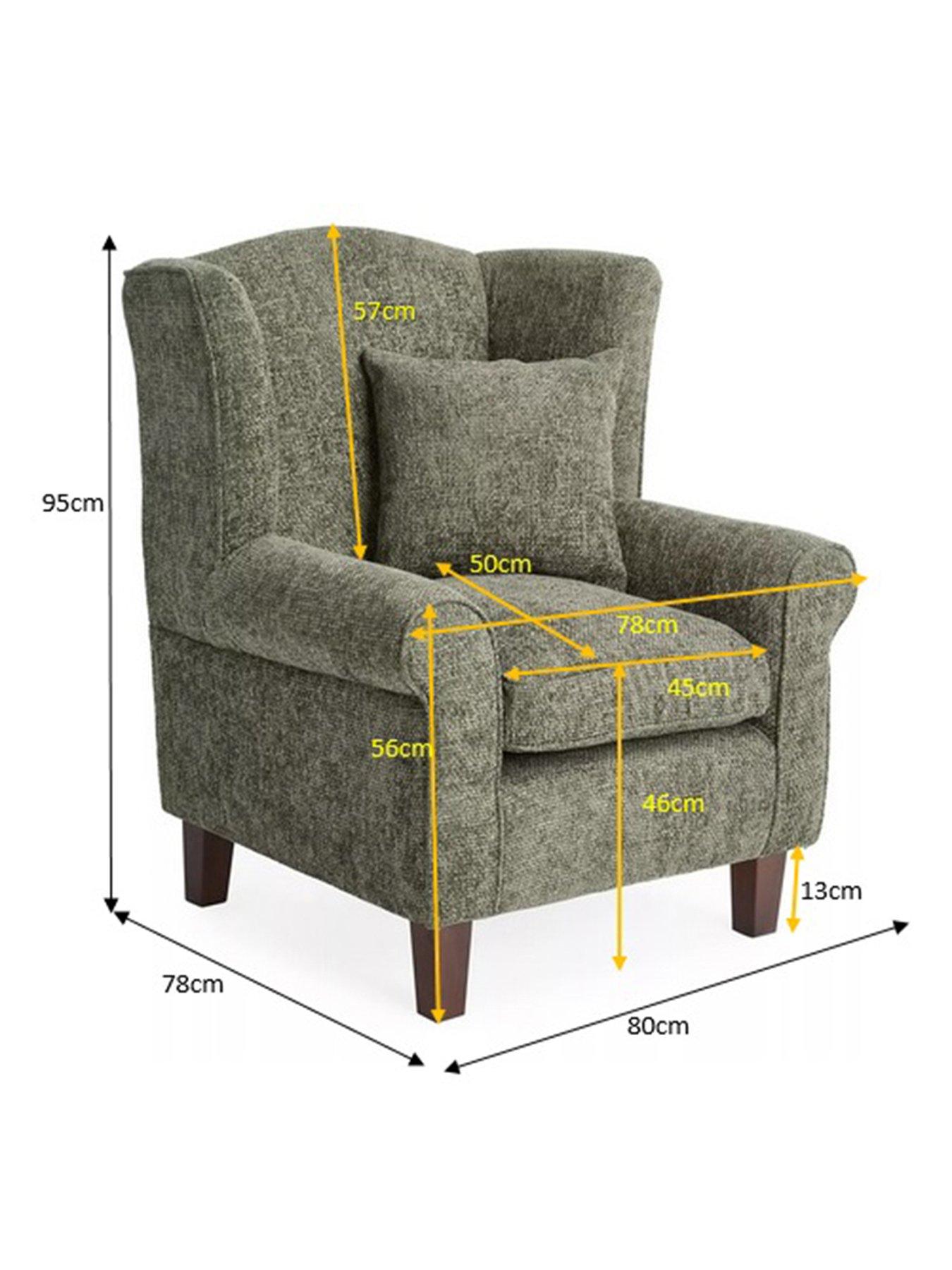 Image 7 of 7 of The Very Collection Denton Chunky Weave Fabric Wing&nbsp;Chair - FSC&reg; Certified