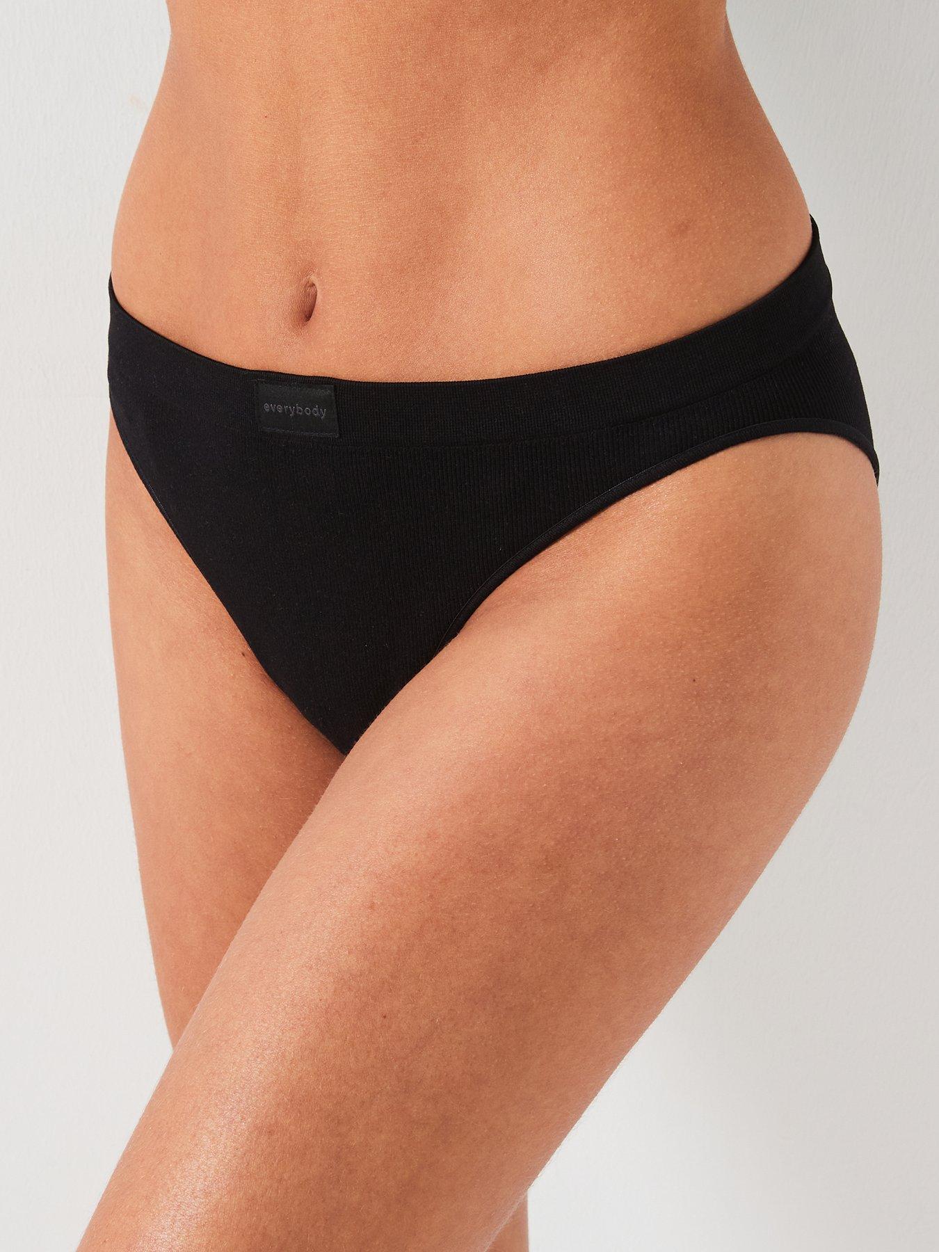 stillFront image of everybody-3pk-embroidered-bikini-briefs-blackwhitegrey