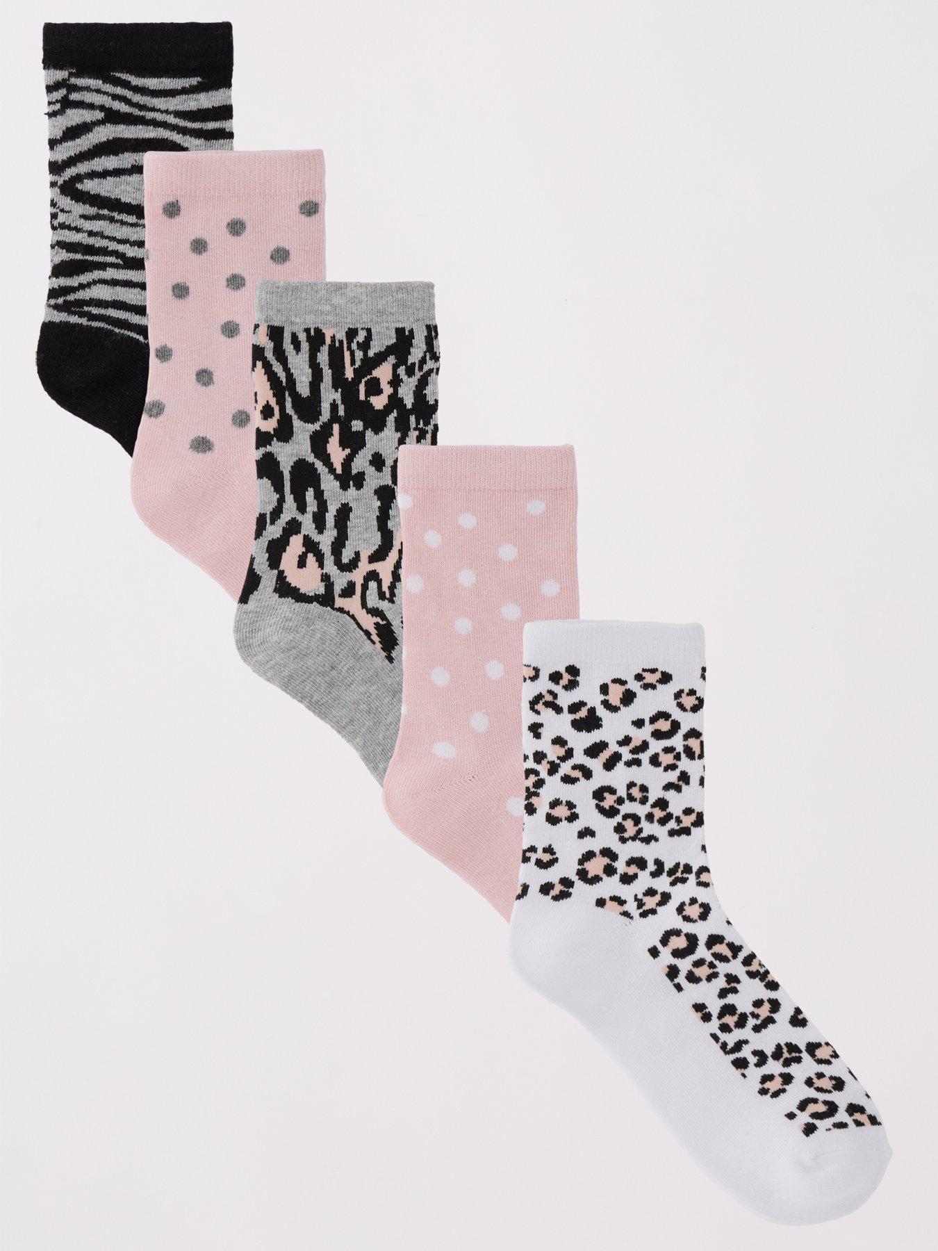  image of everyday-5pk-printed-ankle-socks-multi