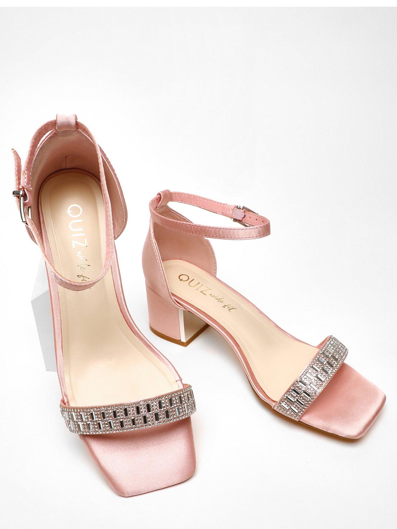 Pink sandals low heel online