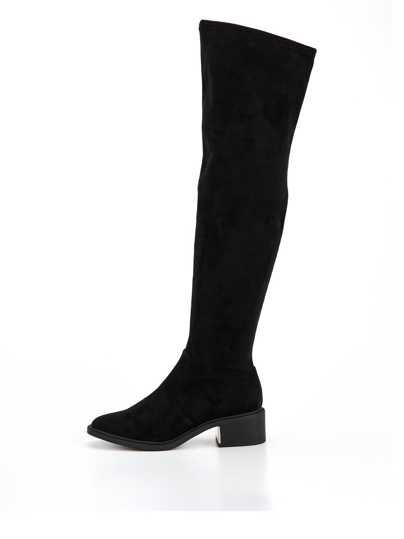 undefined Over The Knee Boot - Black