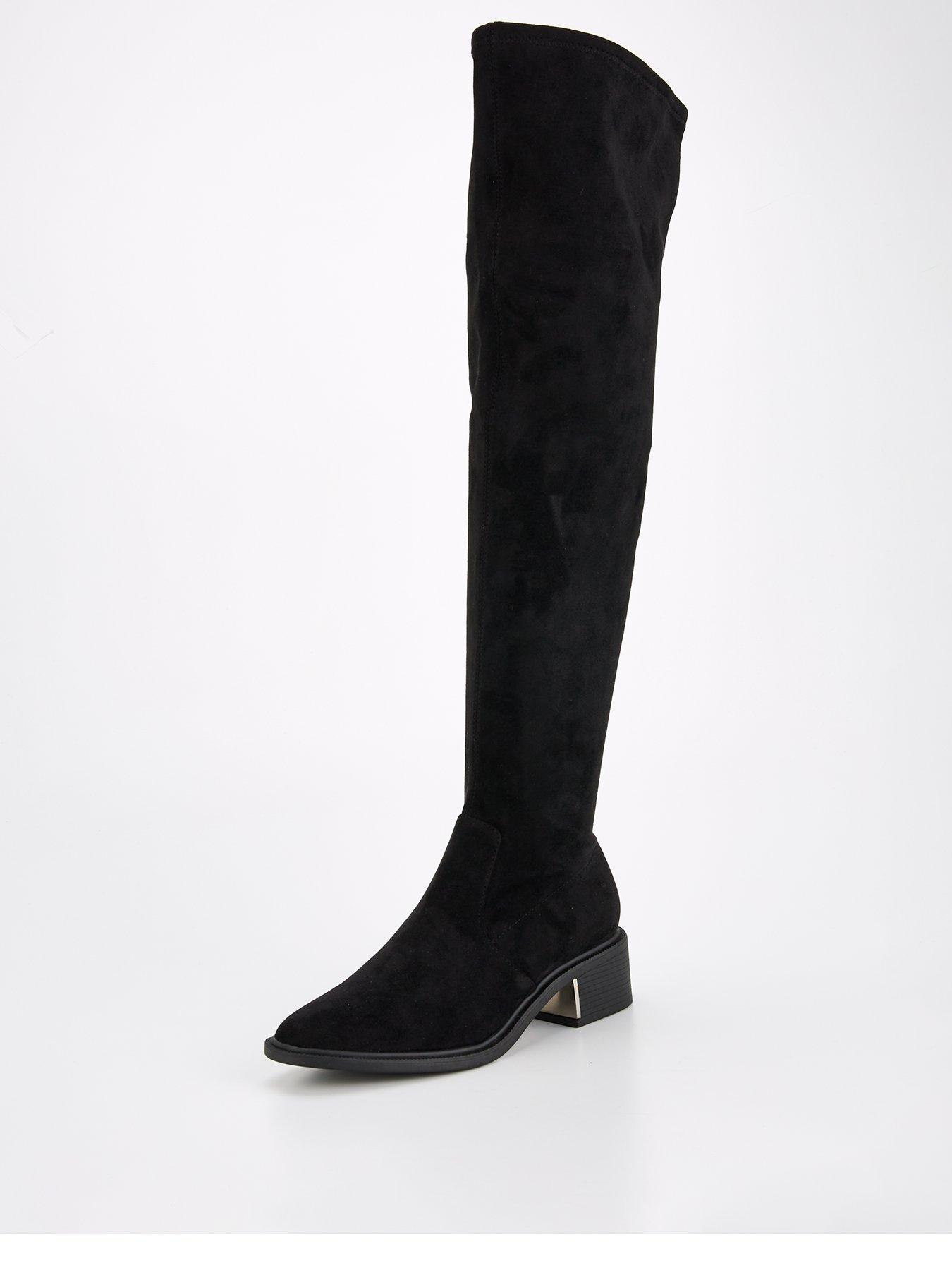 Image 2 of 7 of Everyday Wide Over The Knee Boot - Black