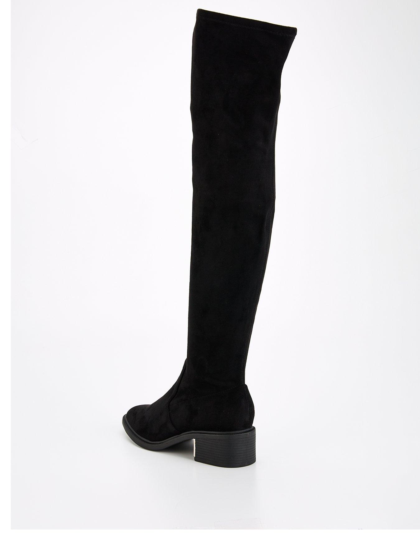 Image 3 of 7 of Everyday Wide Over The Knee Boot - Black
