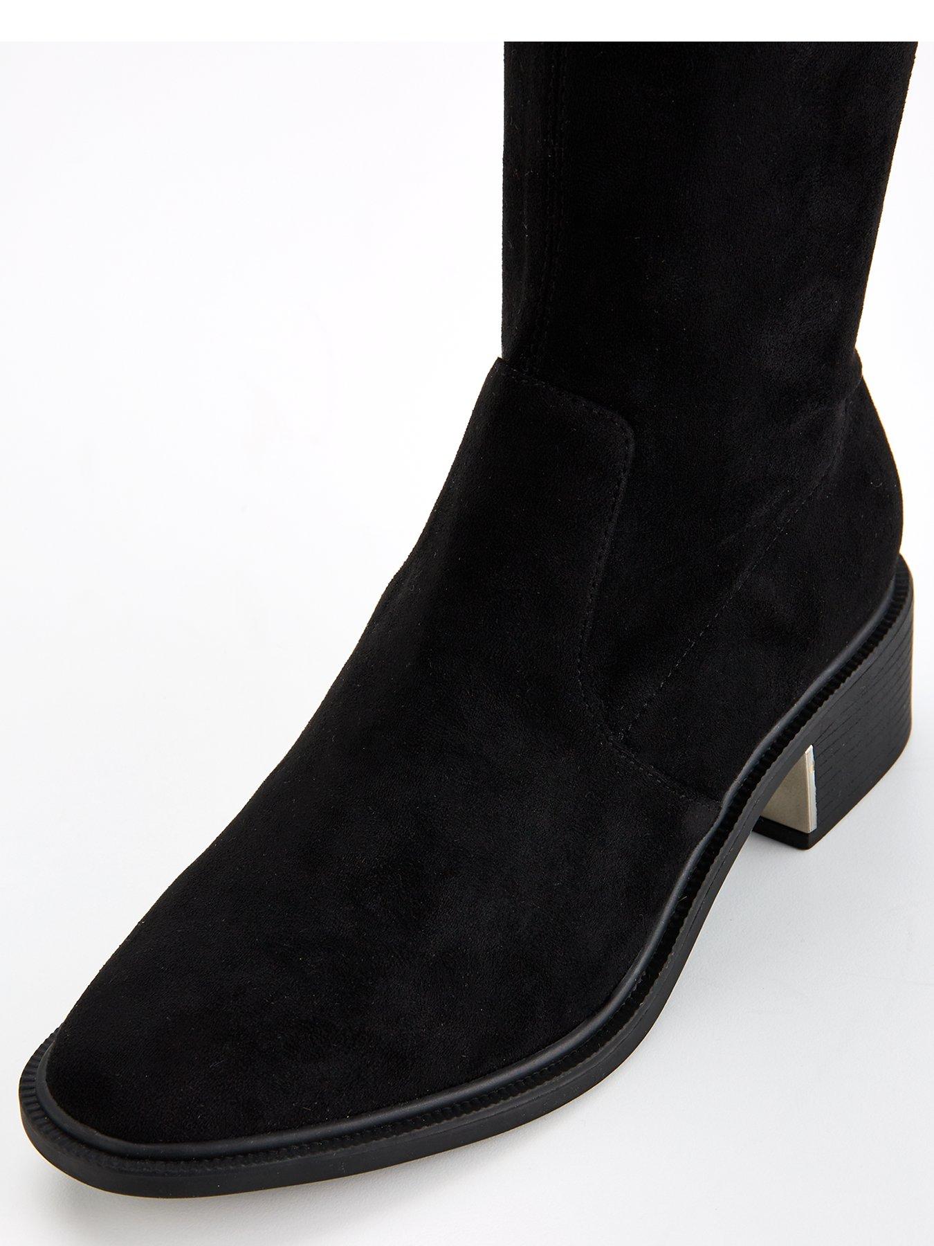 Image 4 of 7 of Everyday Wide Over The Knee Boot - Black