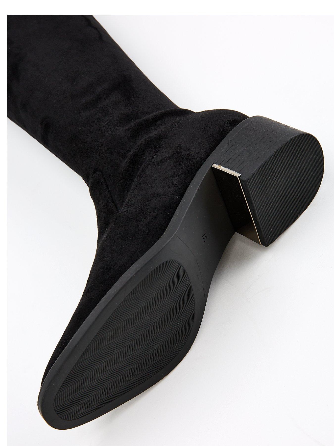 Image 5 of 7 of Everyday Wide Over The Knee Boot - Black