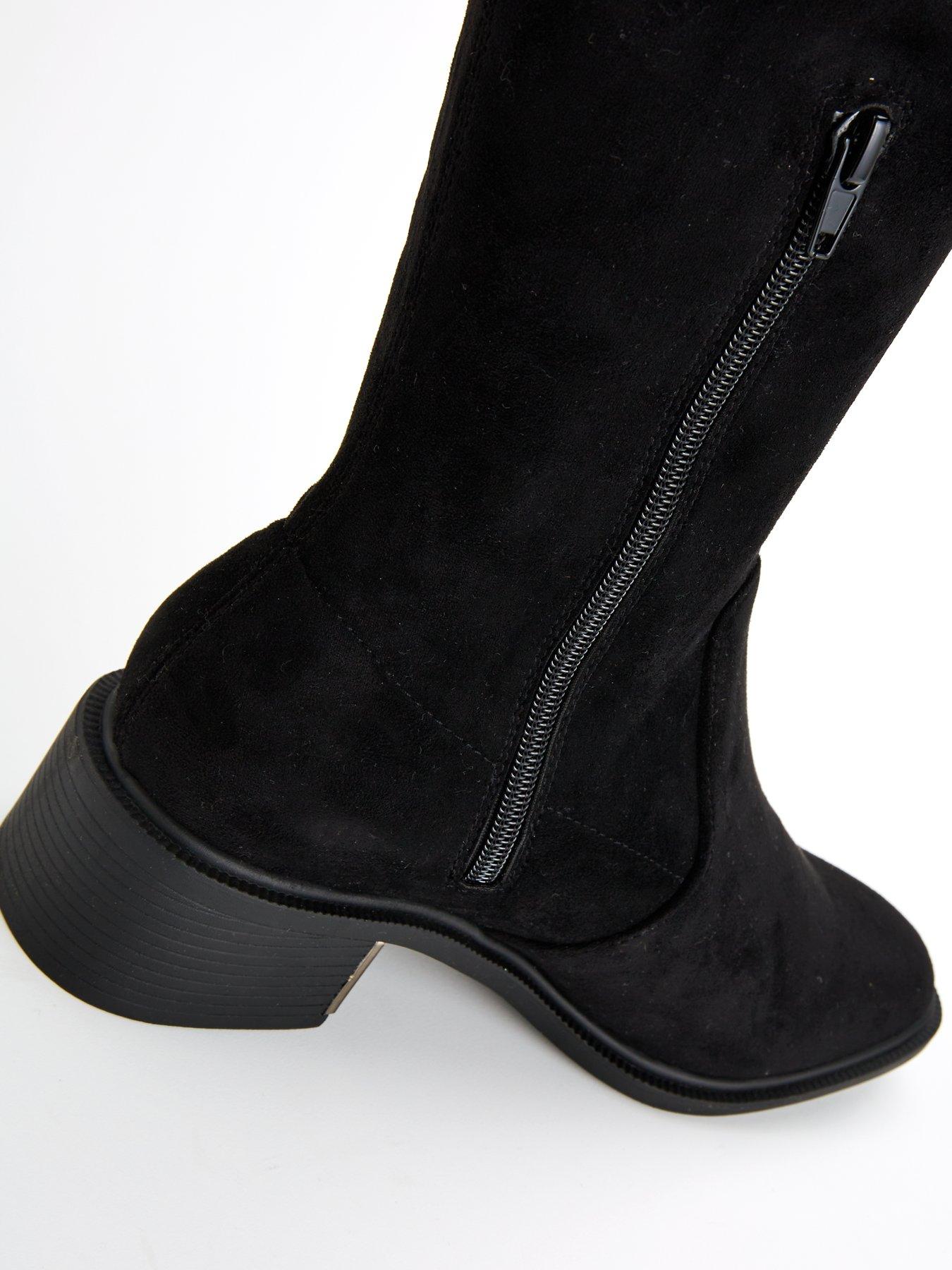 Image 6 of 7 of Everyday Wide Over The Knee Boot - Black