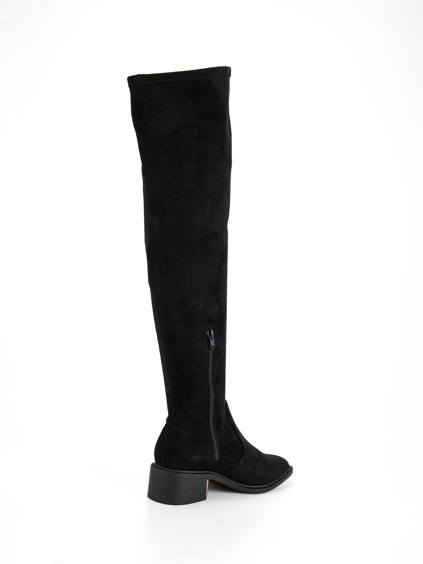 Image 7 of 7 of Everyday Wide Over The Knee Boot - Black