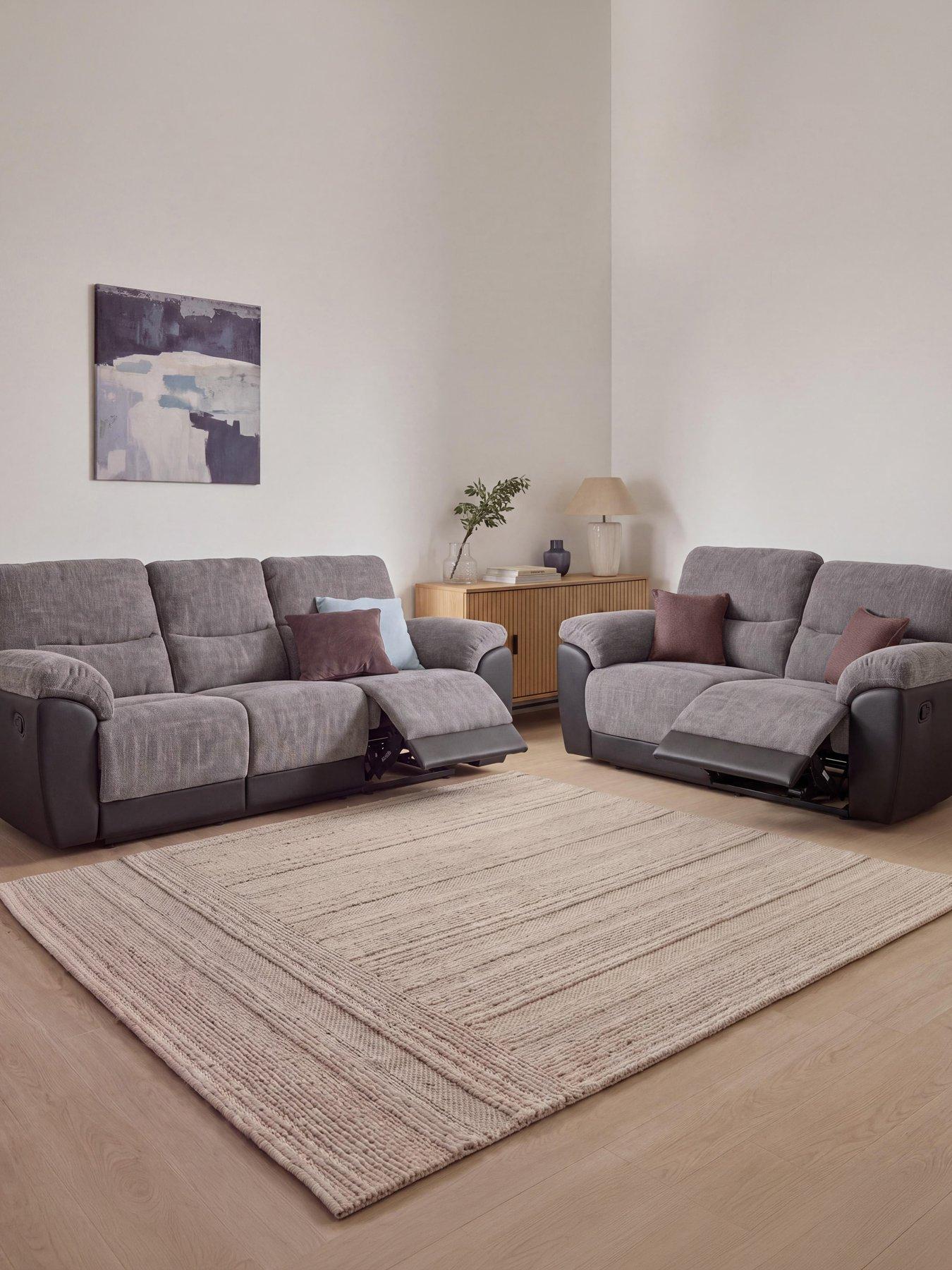 Image 1 of 5 of The Very Collection Santori 3 + 2 Seater Fabric Recliner Sofa - FSC&reg; Certified