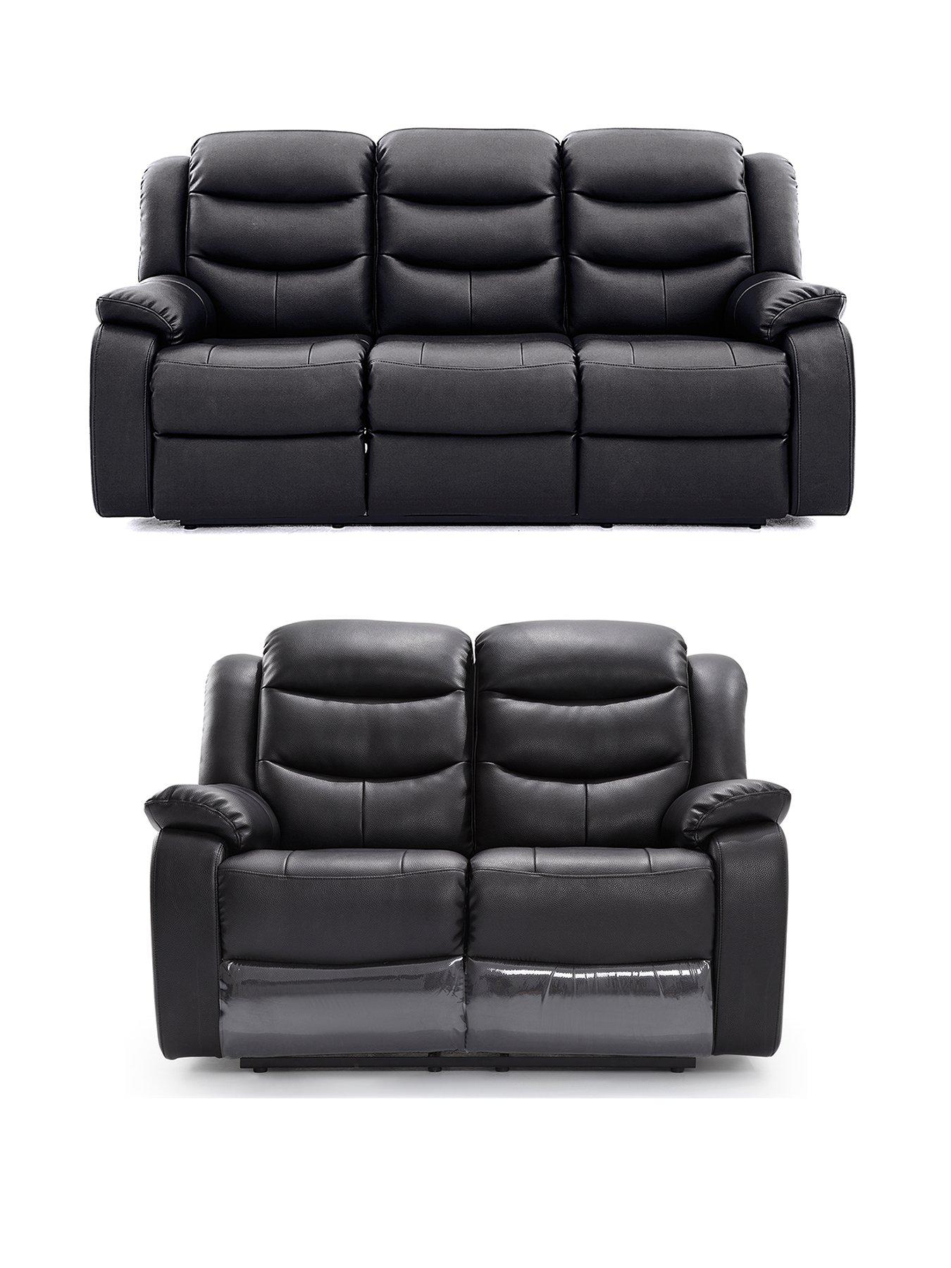 Very Home RothburyLuxury Faux Leather 3 + 2 Seater Manual Recliner Sofas