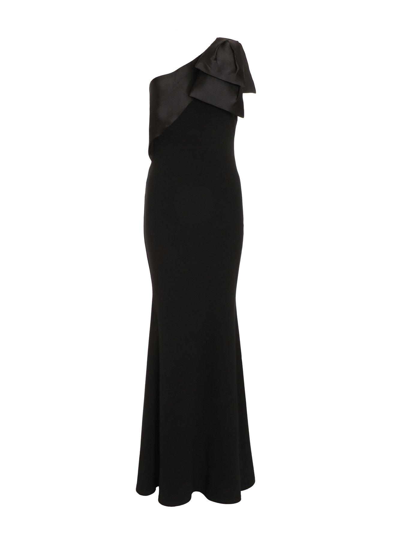 quiz one shoulder bow dress Women's Bow One-Shoulder Sequin Bodycon Dress