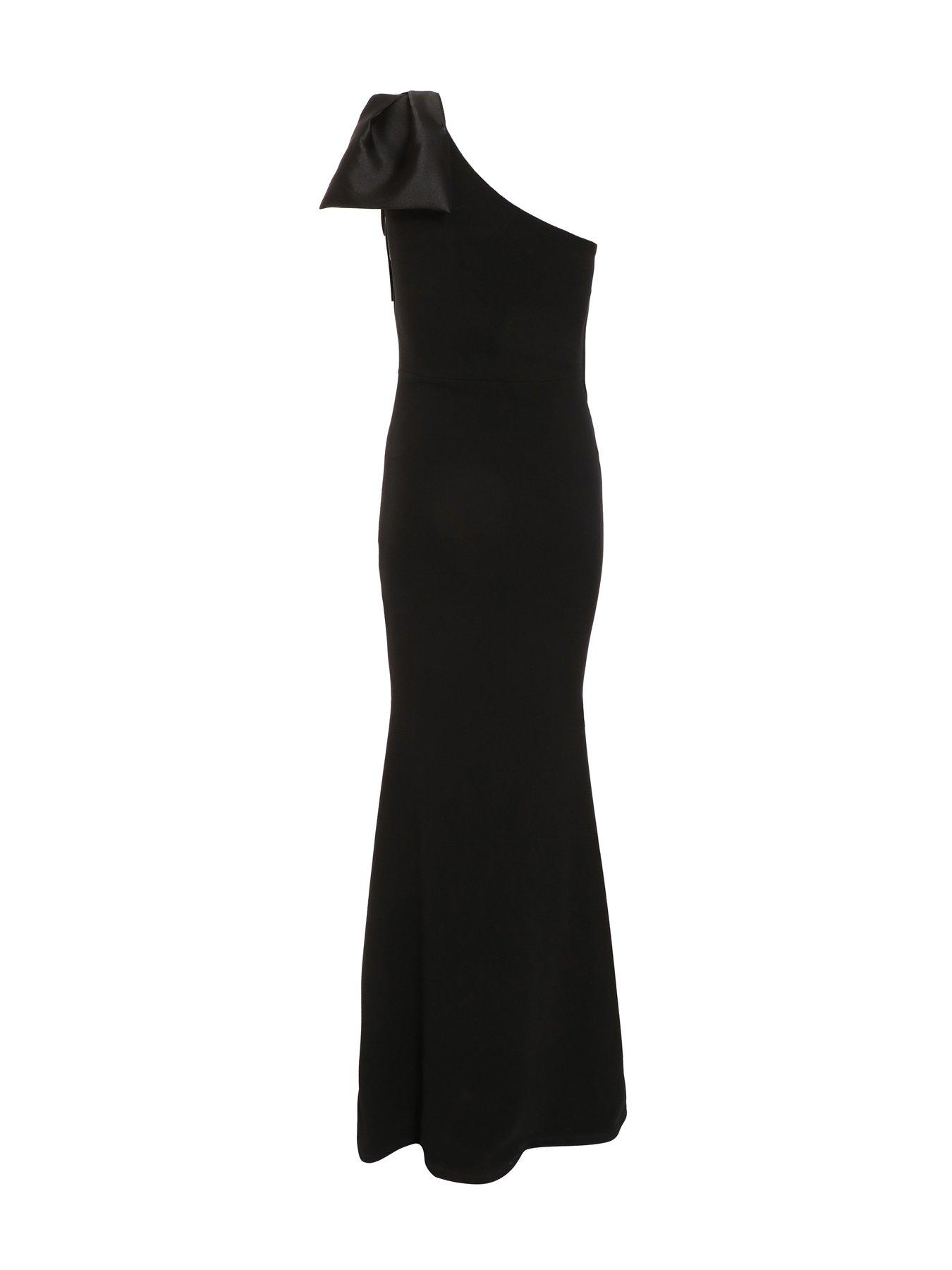 open lace back dress Draped one shoulder crepe dress  Halston