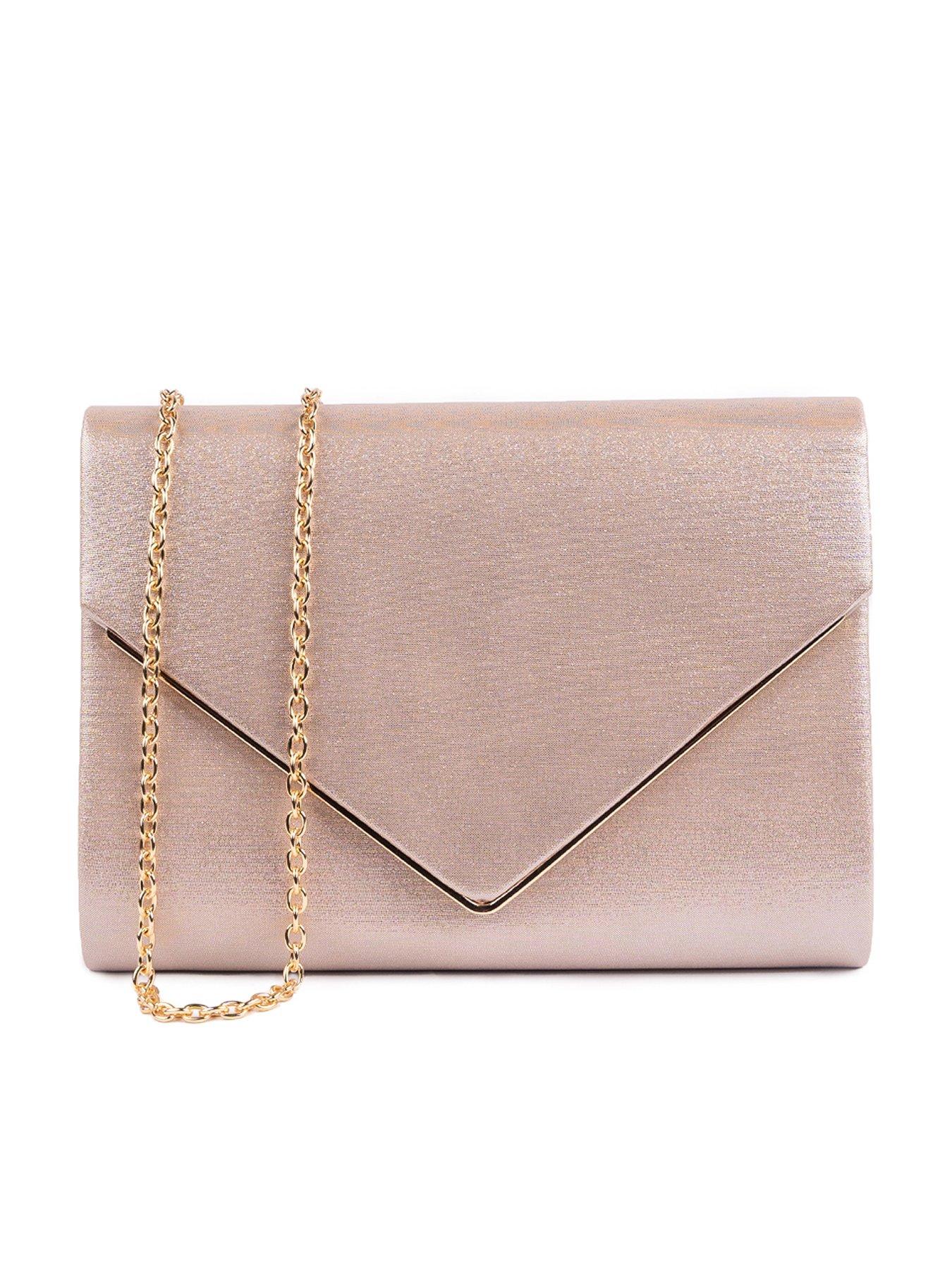 undefined Darcy Shimmer Clutch Bag - Nude