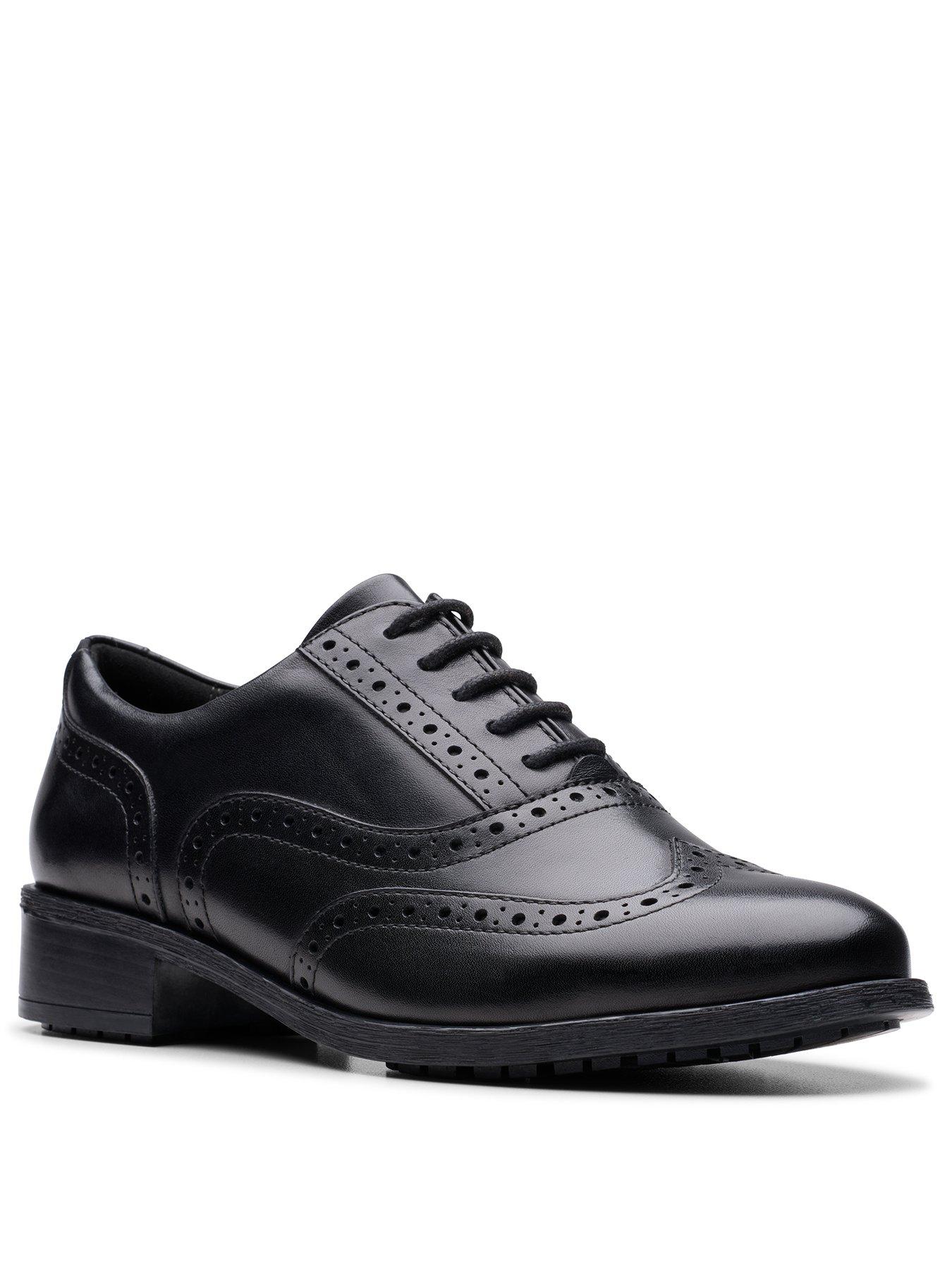  image of clarks-havisham-oak-brogue-black-leather