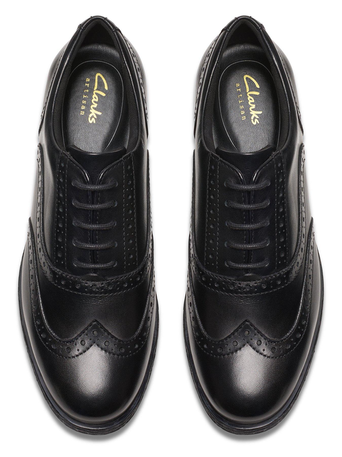  image of clarks-havisham-oak-brogue-black-leather