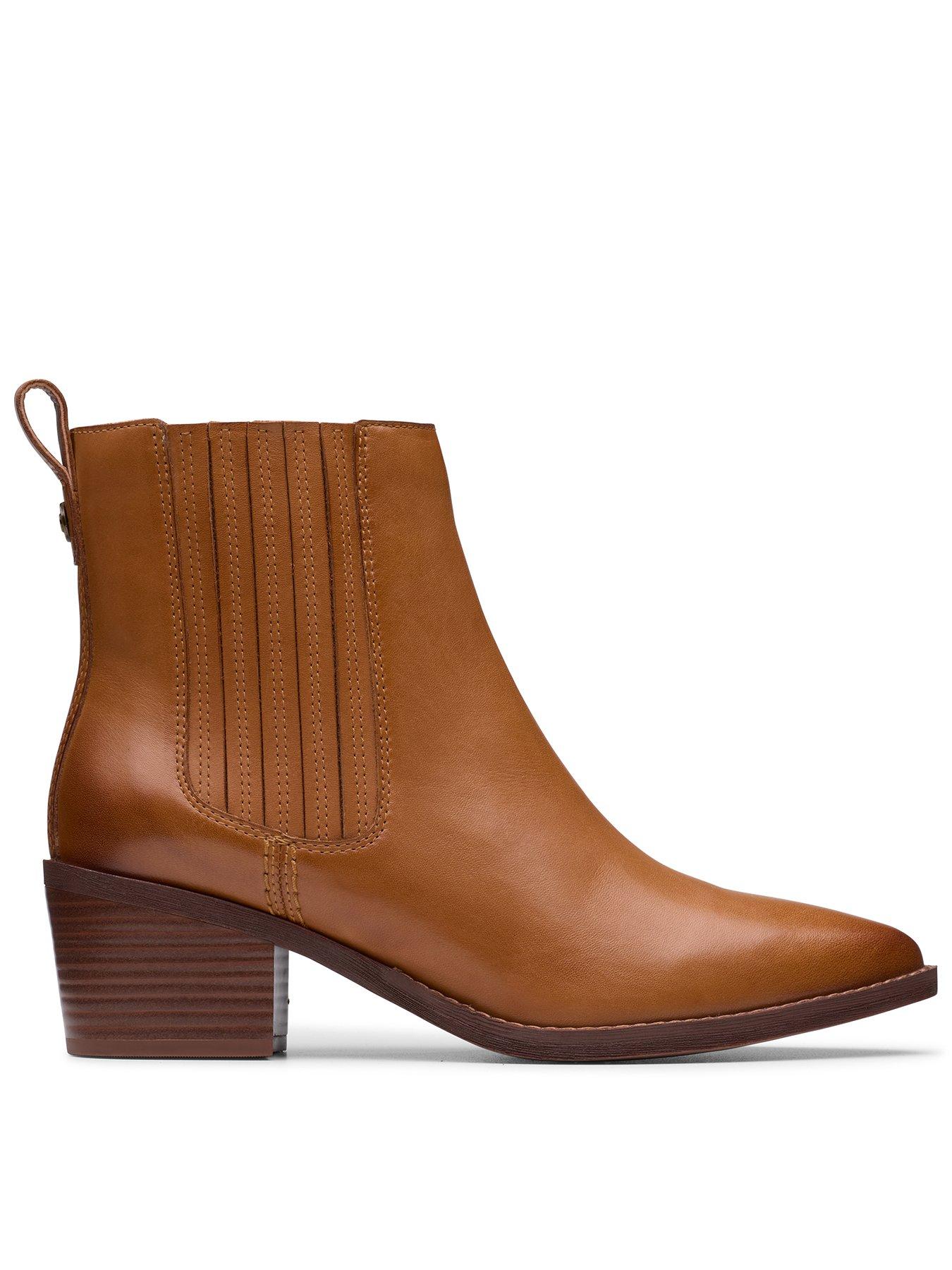 front image of clarks-morzine-top-leather-ankle-boot