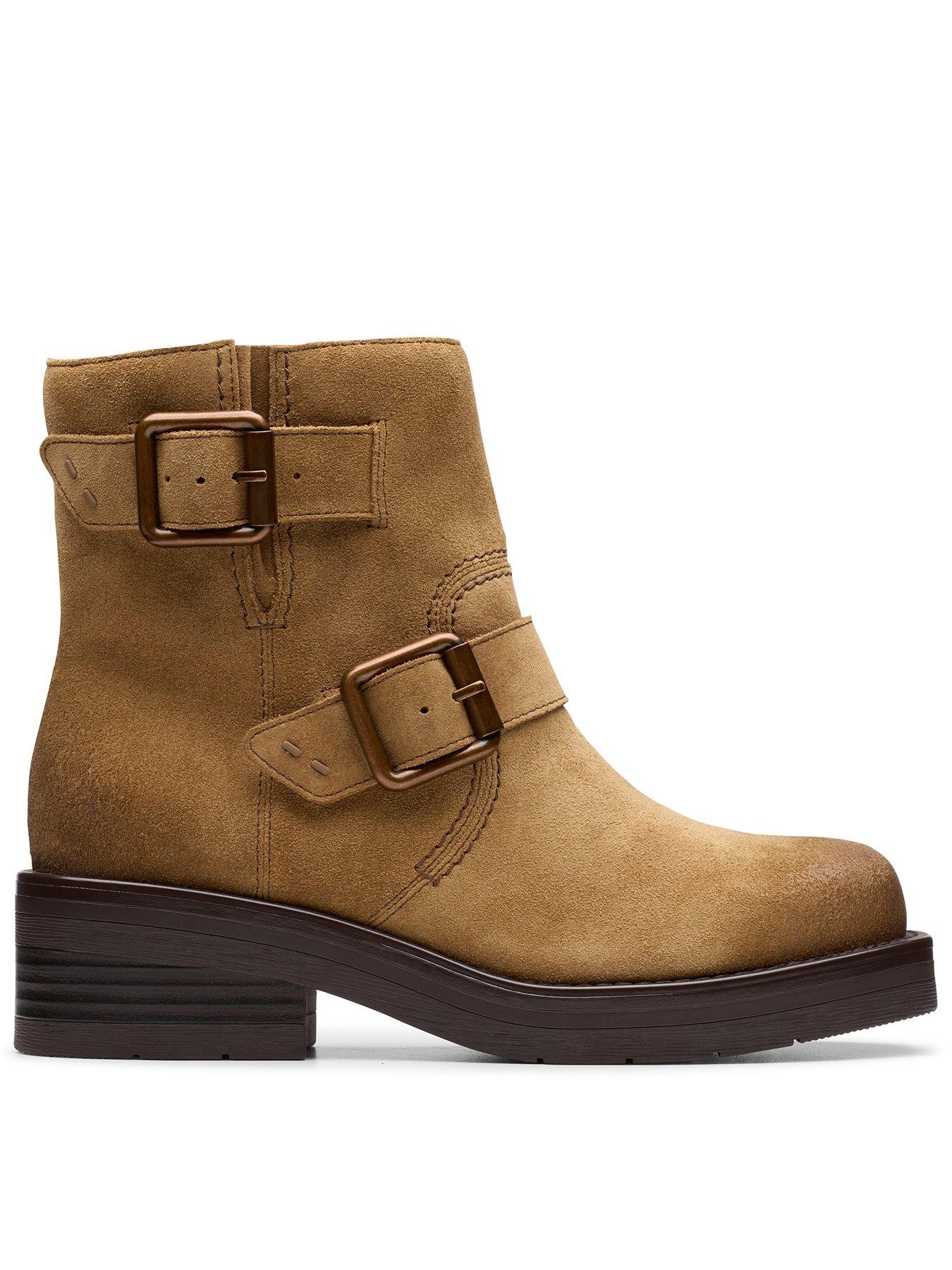 undefined Rebelle Buckle Suede Ankle Boot