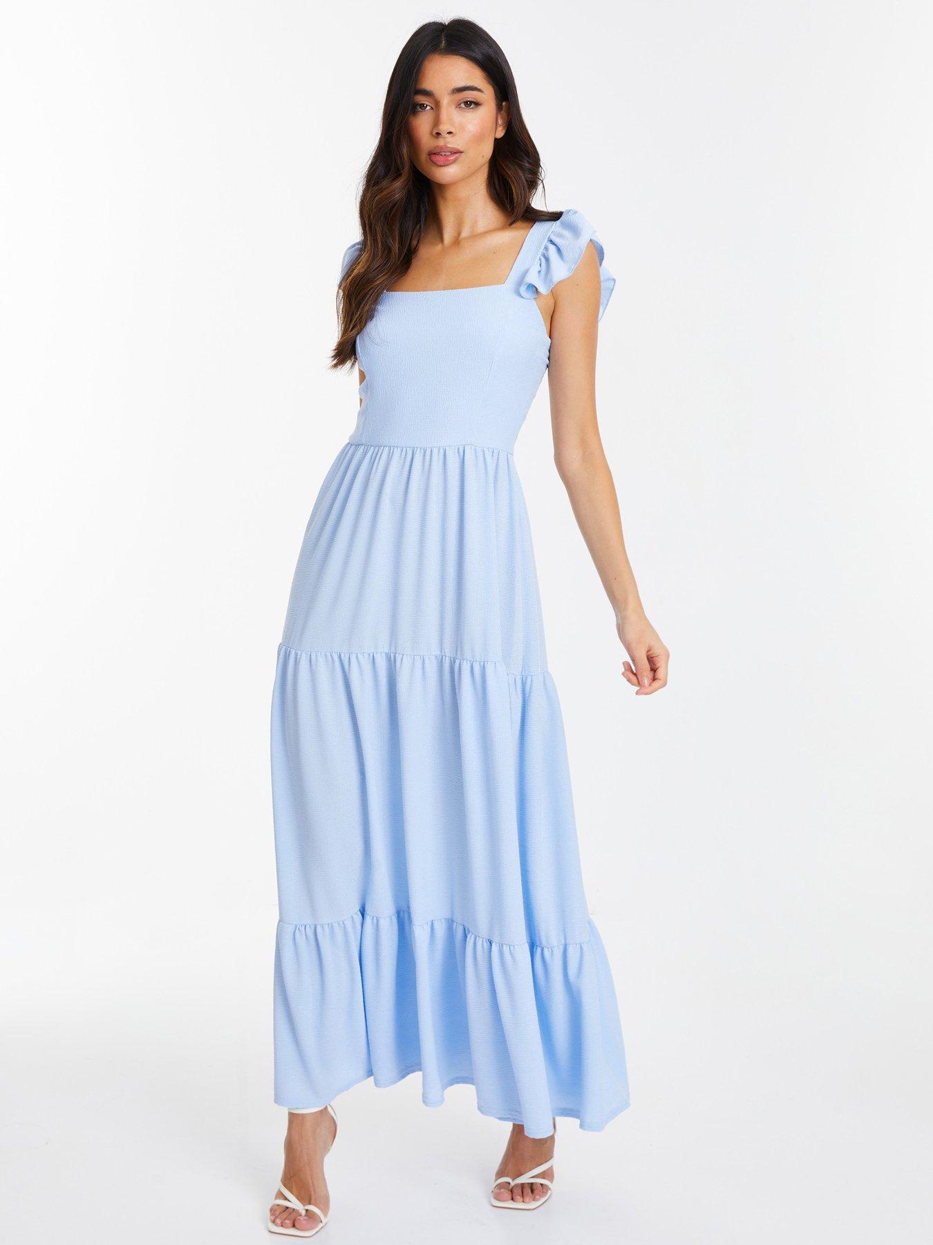 Quiz baby blue dress hotsell