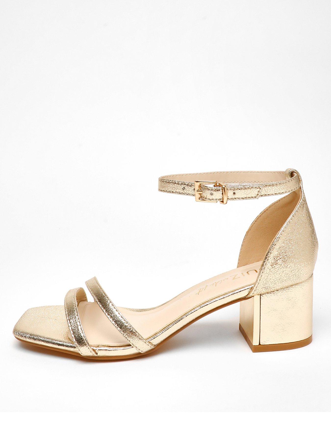 Quiz gold sandals on sale