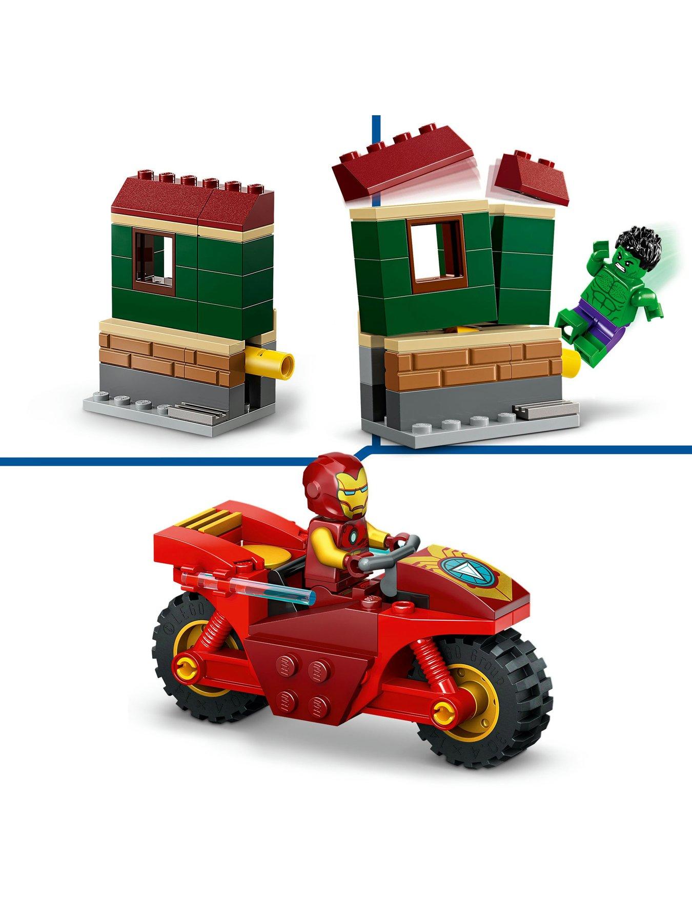  image of lego-marvel-iron-man-with-bike-and-the-hulk-76287