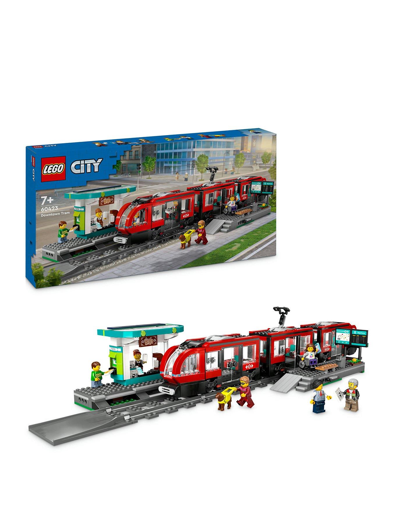 LEGO City Downtown Tram and Station Toy Set 60423 Littlewoods