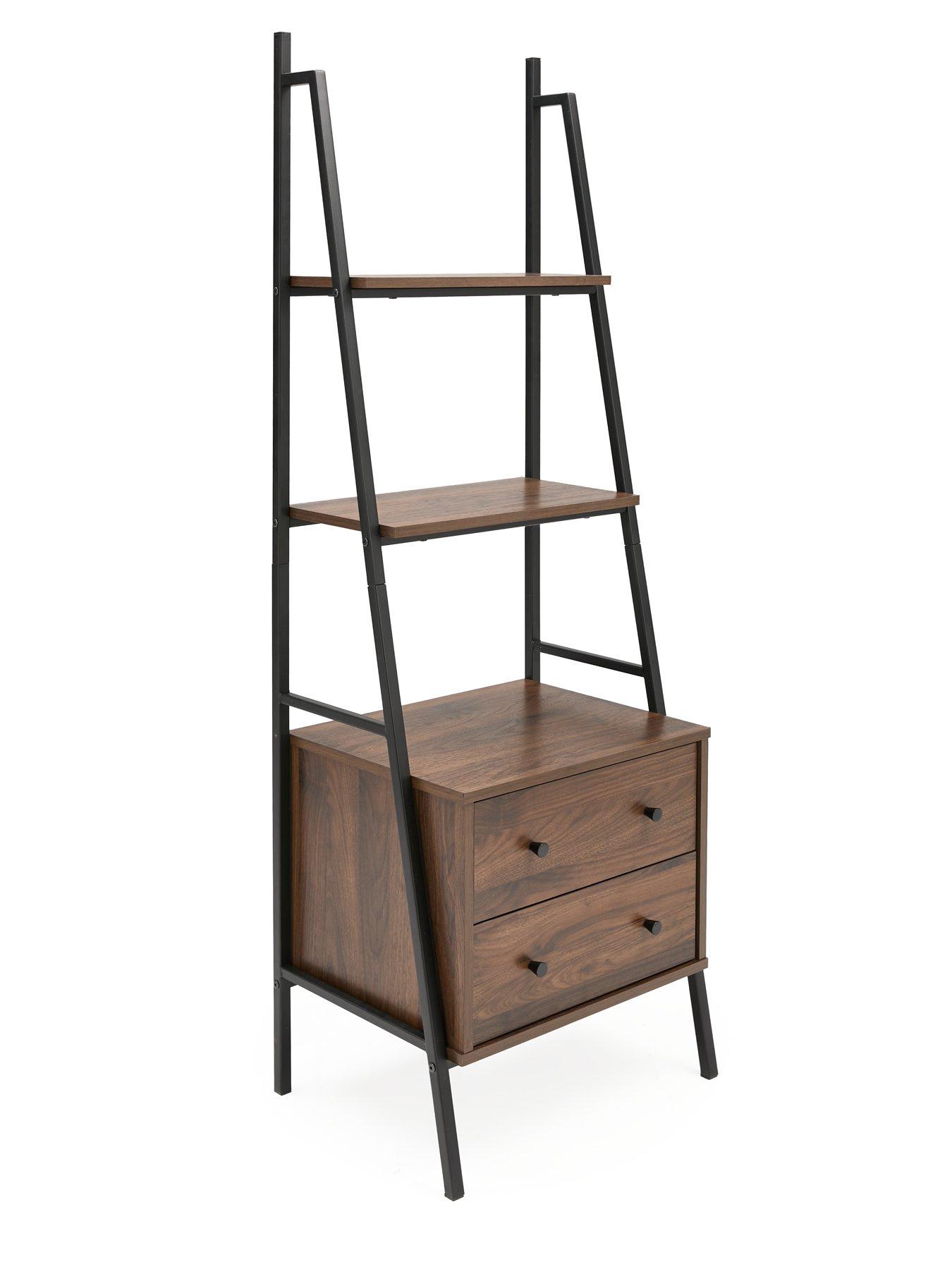  image of very-home-otis-3-piecenbspfurniture-set-4-tier-ladder-shelf-nbsp2-drawer-3-shelf-unit-tv-unit-fits-up-to-40-inch-tvnbsp--fsc-certified