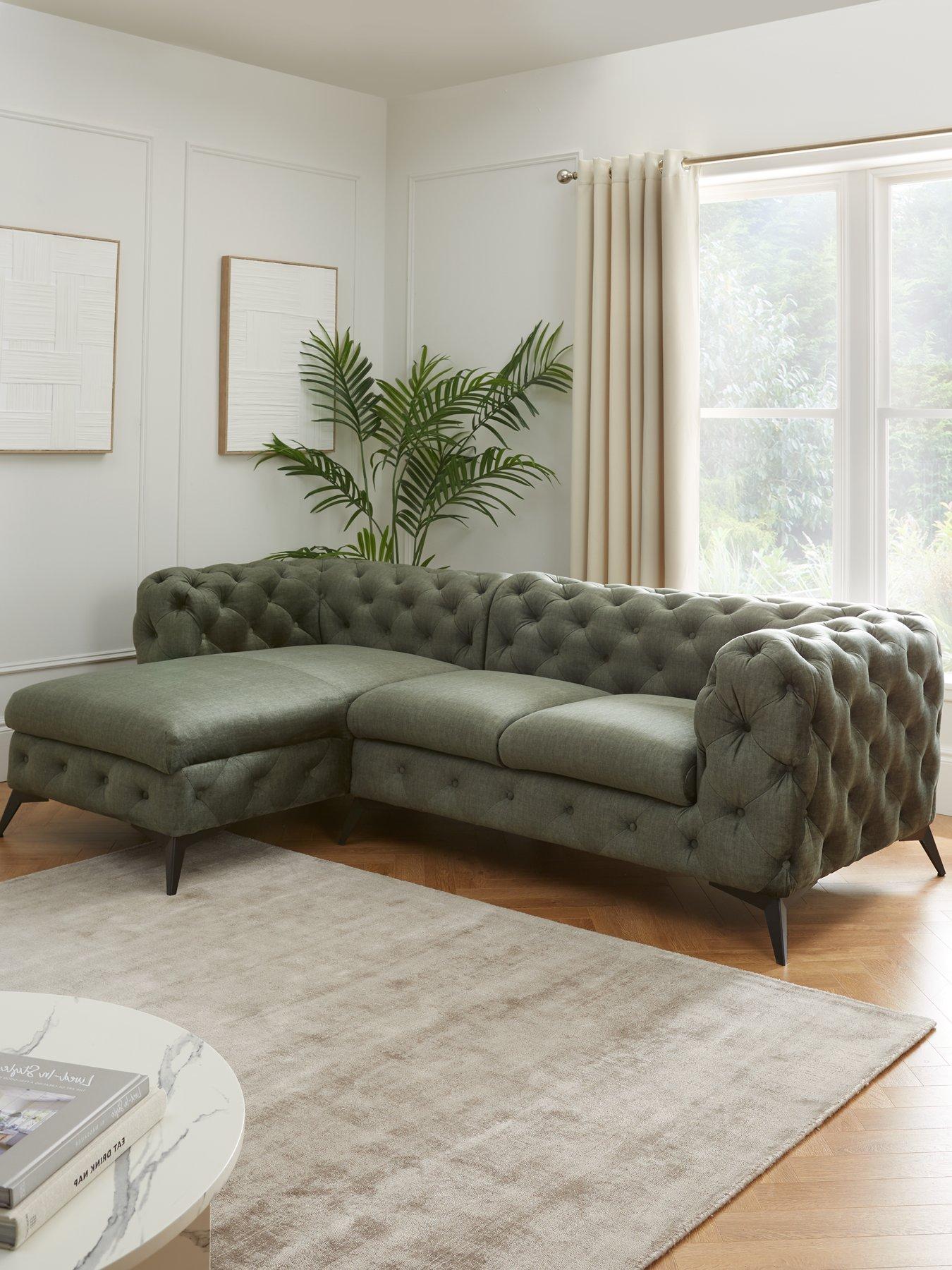 Very Home Chelsey Left Hand Fabric Corner Chaise Sofa - FSC® Certified
