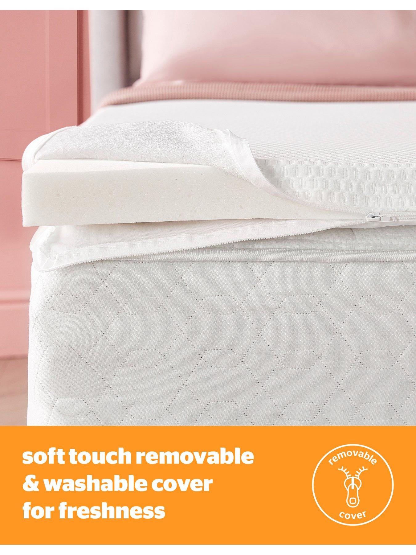 Image 4 of 7 of Silentnight Impress 2.5cm Memory Foam Mattress Topper and Firm Memory Foam Pillow Bundle