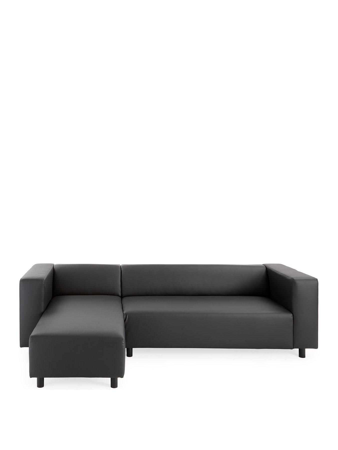 Image 2 of 7 of The Very Collection Clarke Left Hand Corner Faux Leather Chaise Sofa - FSC&reg; Certified