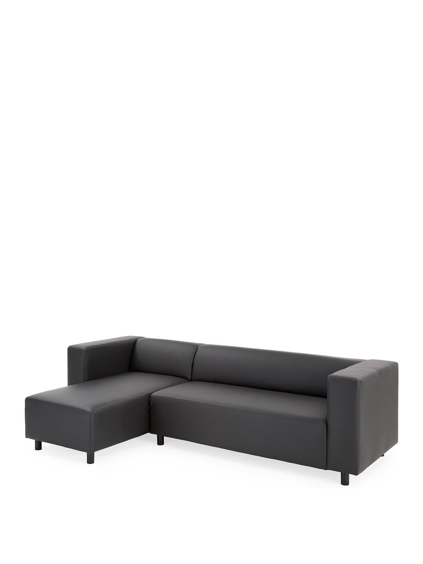 Image 3 of 7 of The Very Collection Clarke Left Hand Corner Faux Leather Chaise Sofa - FSC&reg; Certified