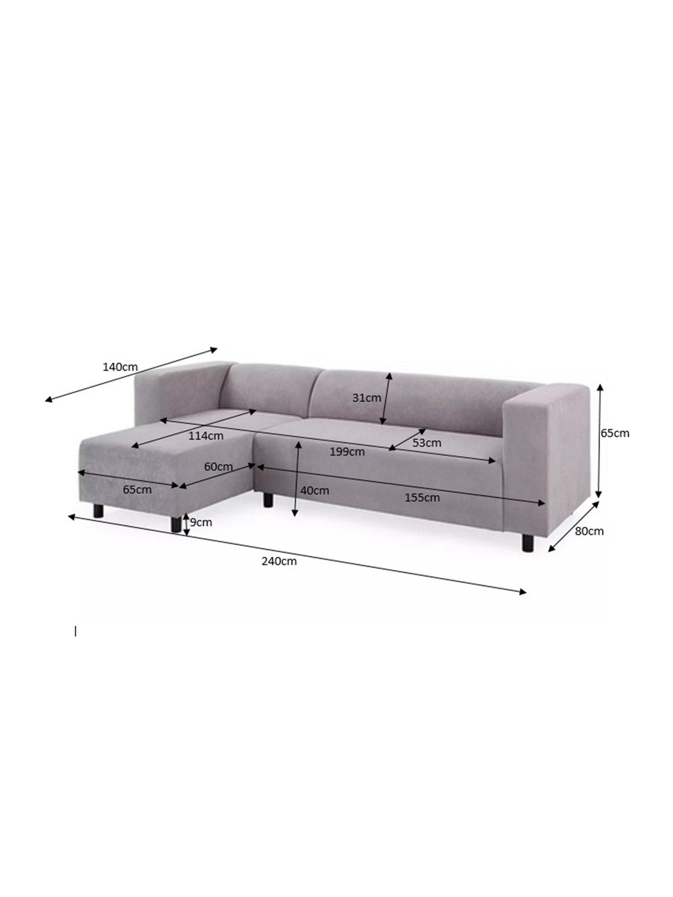 Image 7 of 7 of The Very Collection Clarke Left Hand Corner Faux Leather Chaise Sofa - FSC&reg; Certified
