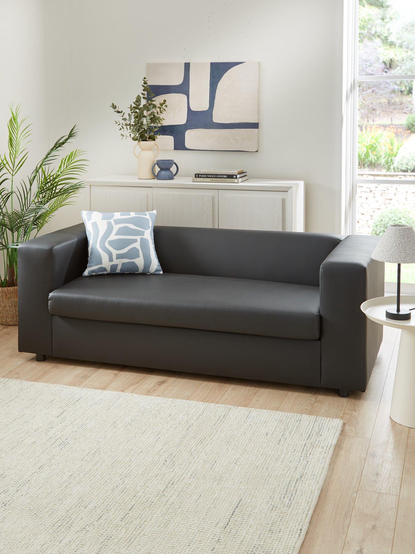  image of very-home-clarke-faux-leather-sofa-bed